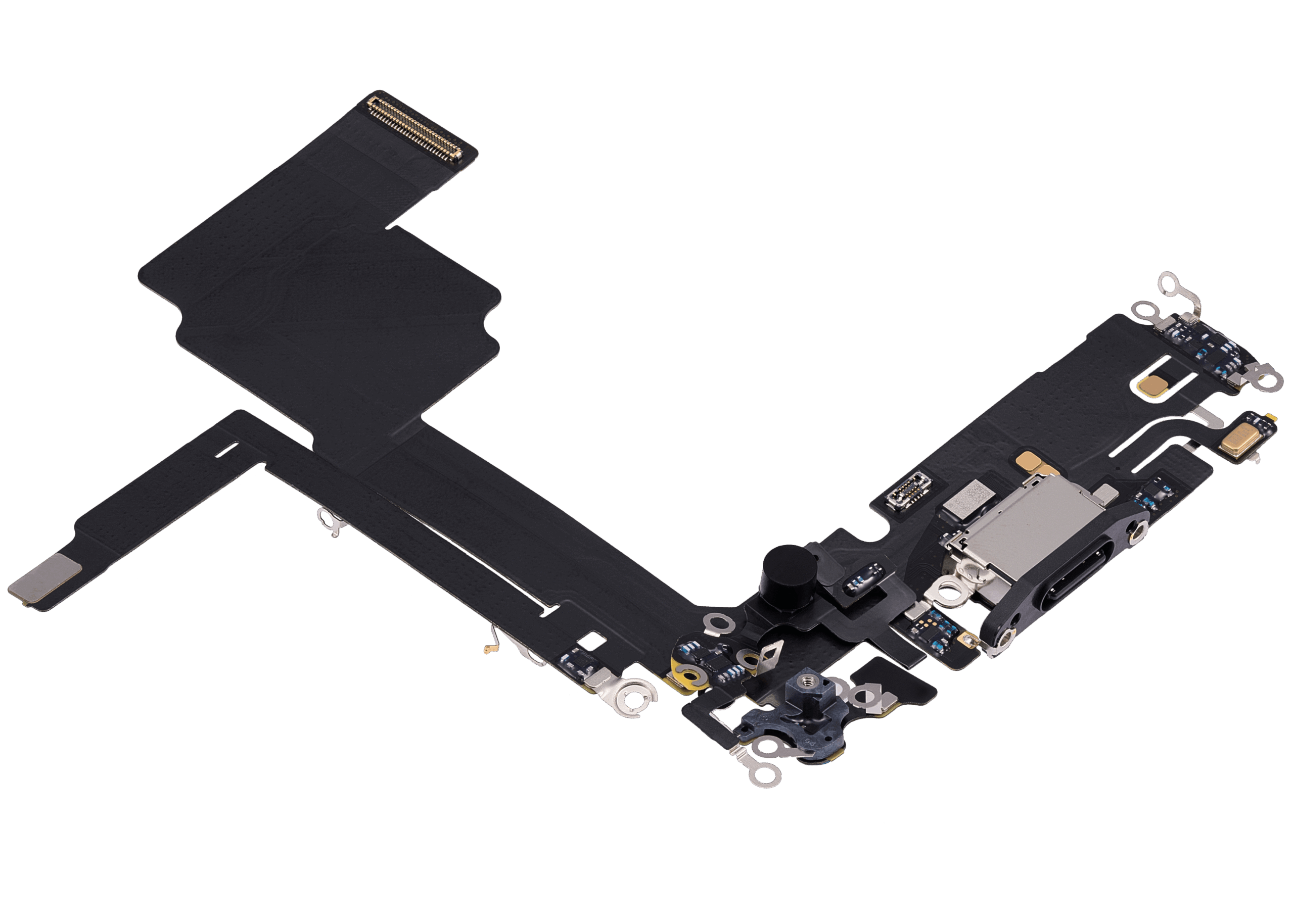 Ladebuchse Flexkabel für iPhone 15 Pro (ausgebautes Originalteil) (Black Titanium) – Bild 4
