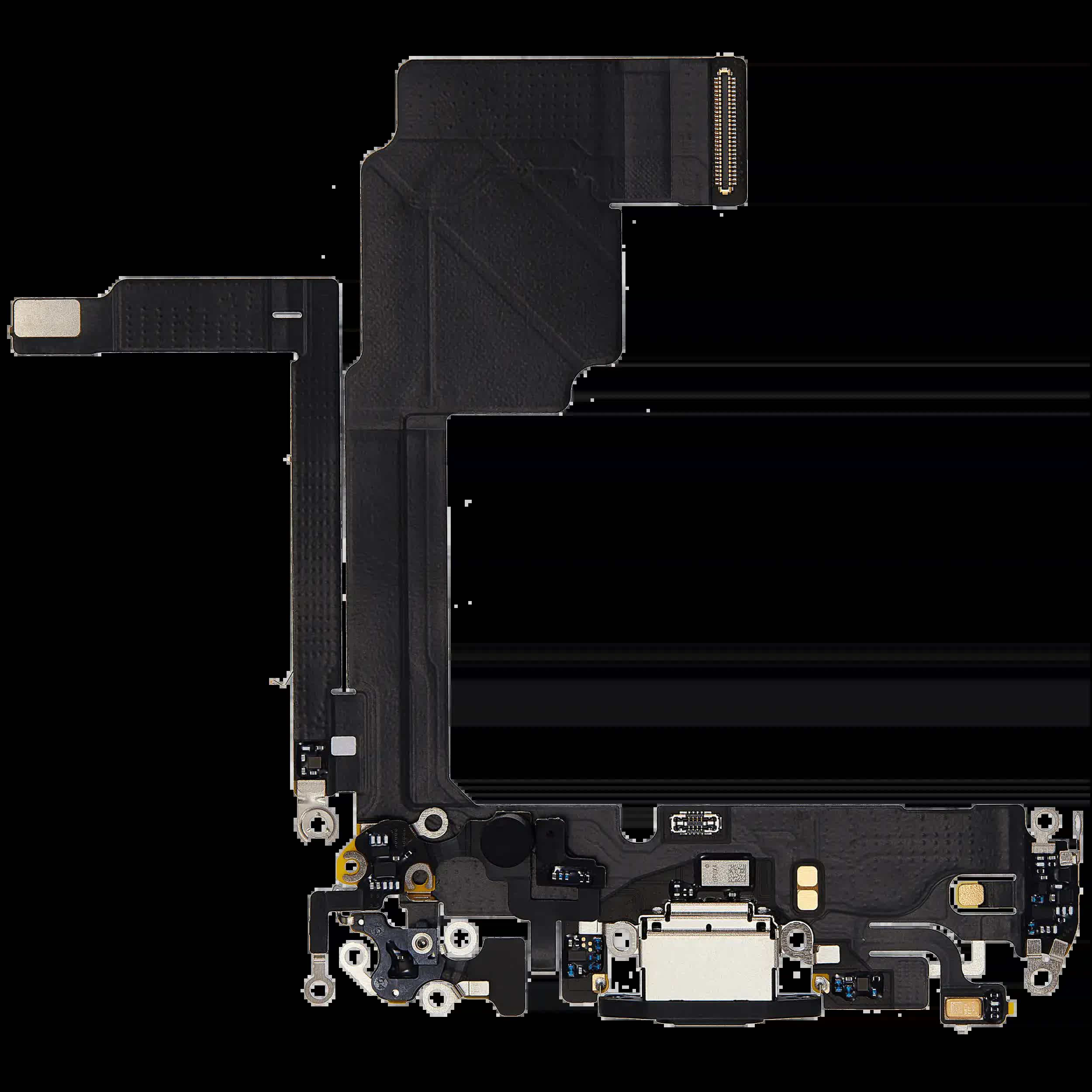 Ladebuchse Flexkabel für iPhone 15 Pro (ausgebautes Originalteil) (Black Titanium)