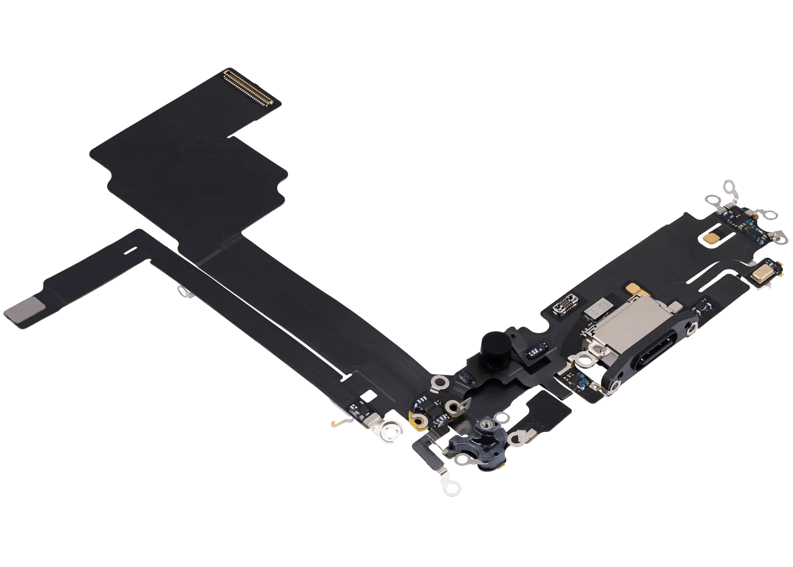 Ladebuchse Flexkabel für iPhone 15 Pro Max (ausgebautes Originalteil) (Black Titanium) – Bild 4