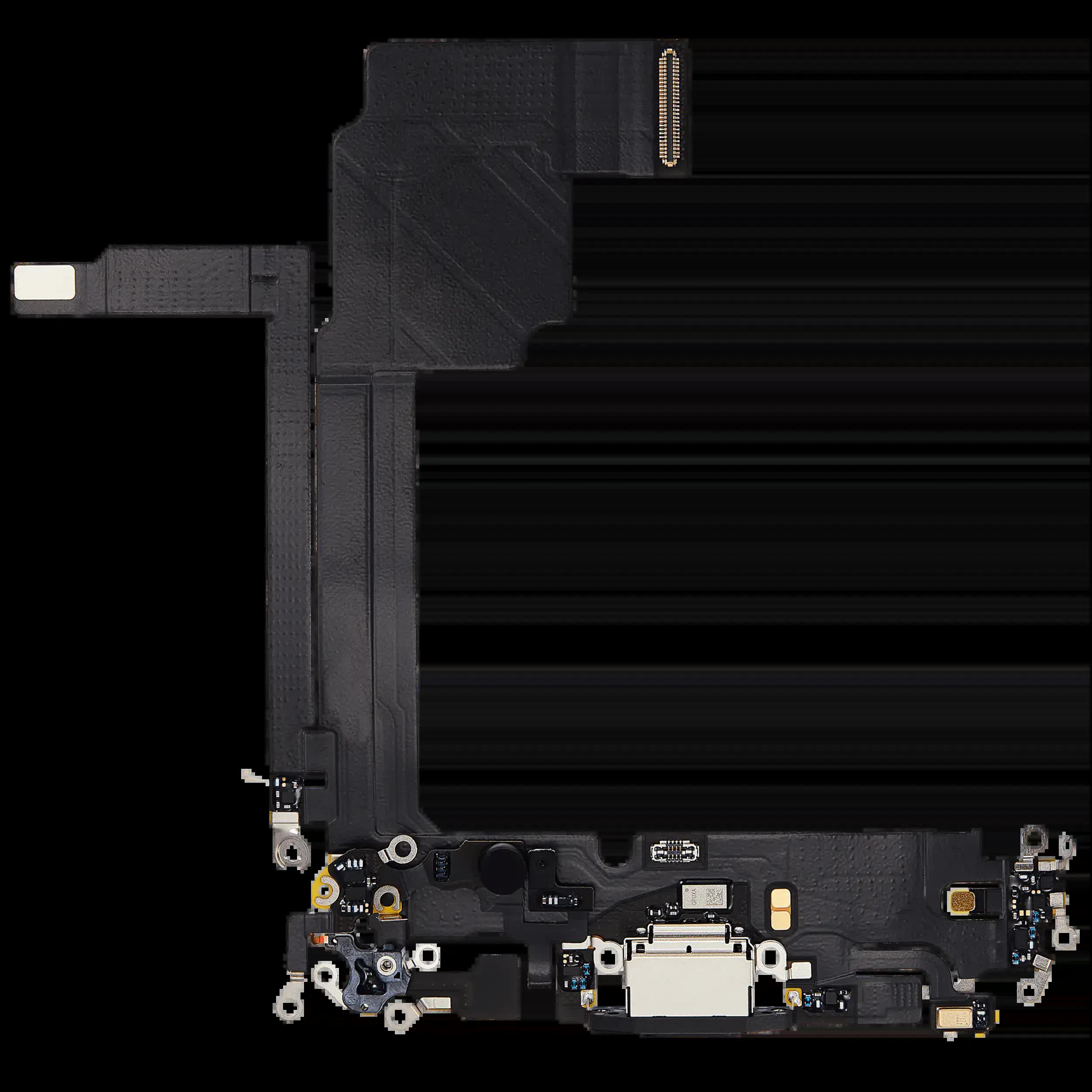 Ladebuchse Flexkabel für iPhone 15 Pro Max (ausgebautes Originalteil) (Black Titanium)