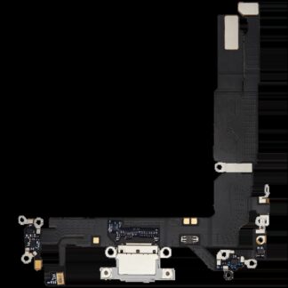 Ladebuchse Flexkabel für iPhone 16 (ausgebautes Originalteil) (White (Weiß))