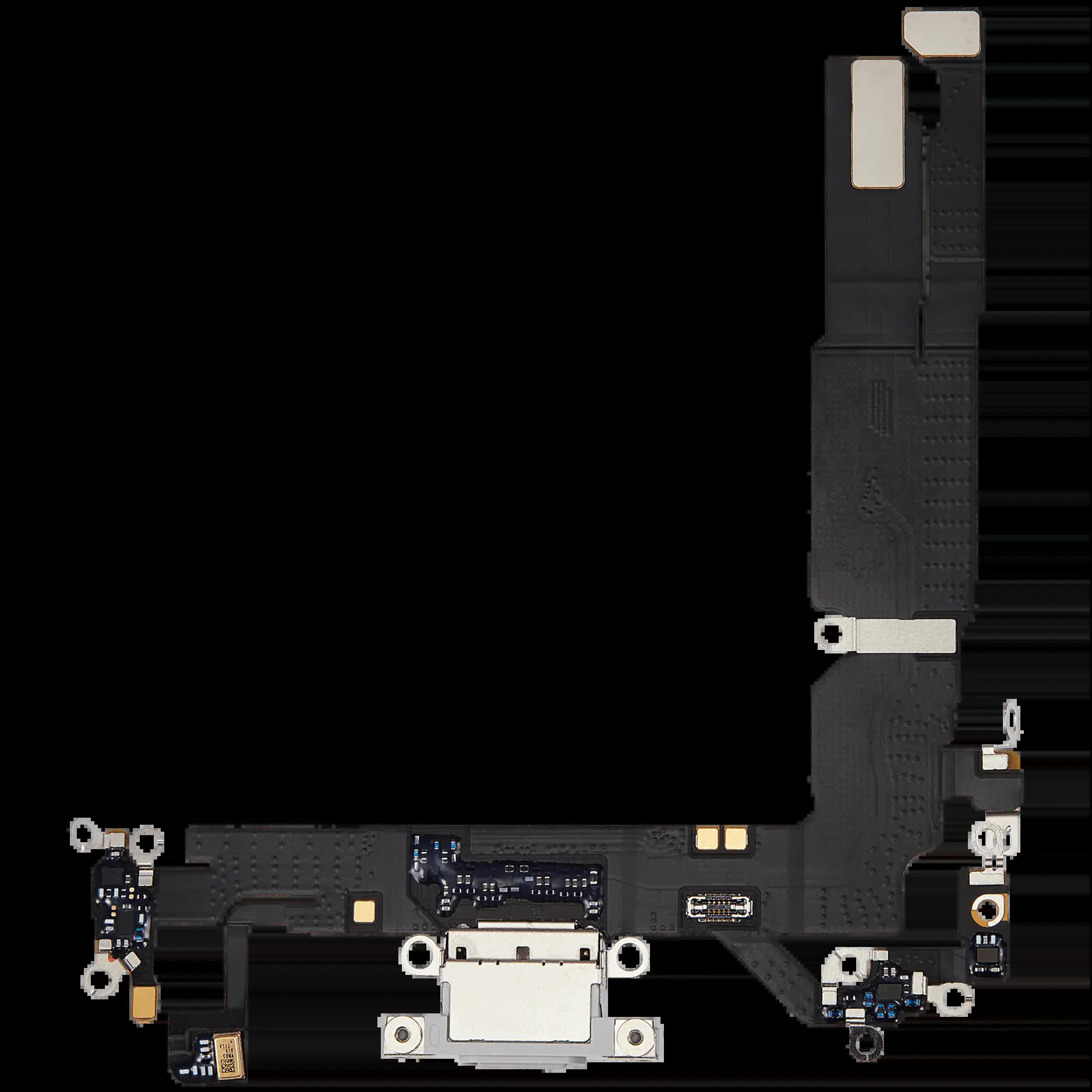 Ladebuchse Flexkabel für iPhone 16 (ausgebautes Originalteil) (White (Weiß))