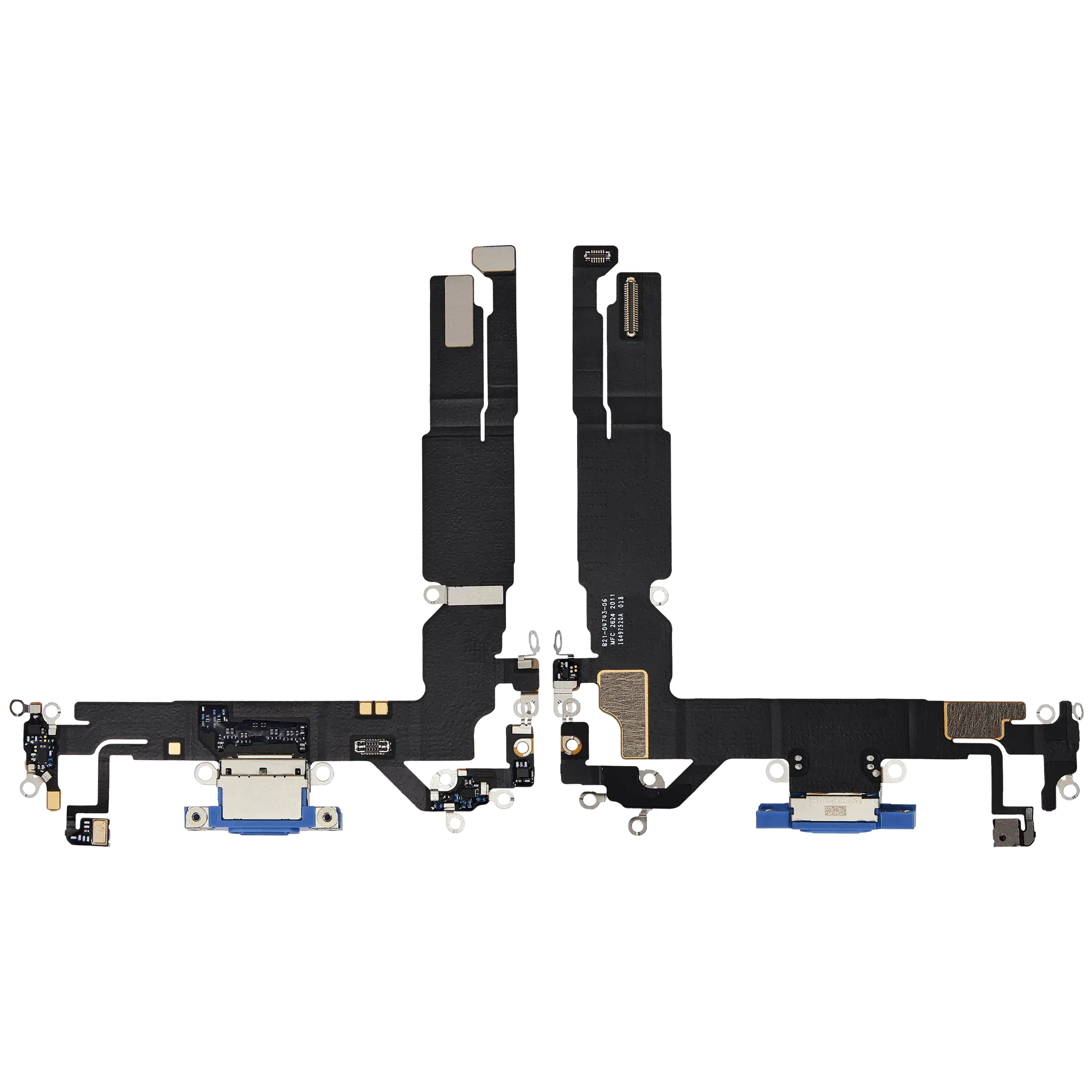 Ladebuchse Flexkabel für iPhone 16 (ausgebautes Originalteil) (Ultramarine) – Bild 2