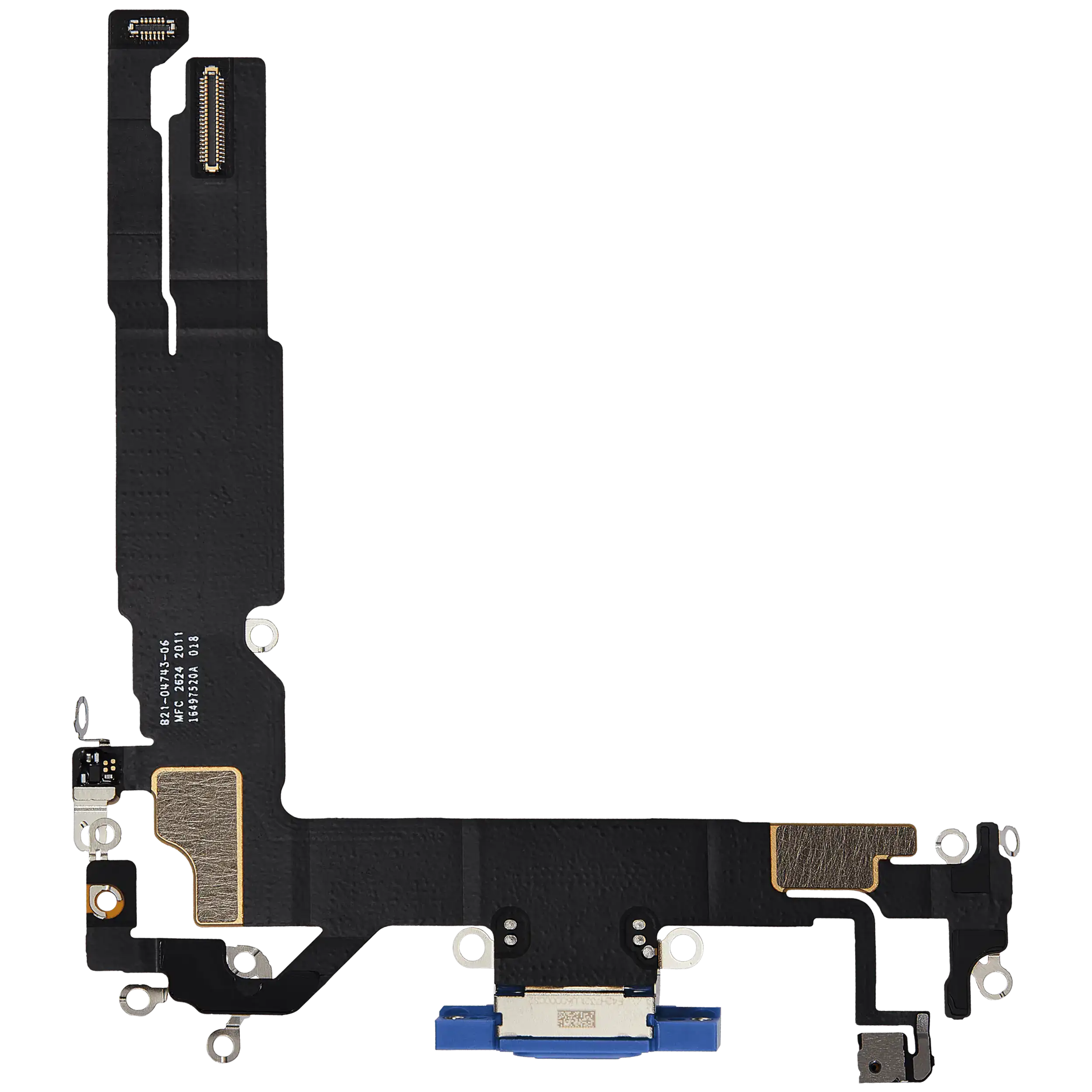 Ladebuchse Flexkabel für iPhone 16 (ausgebautes Originalteil) (Ultramarine) – Bild 3