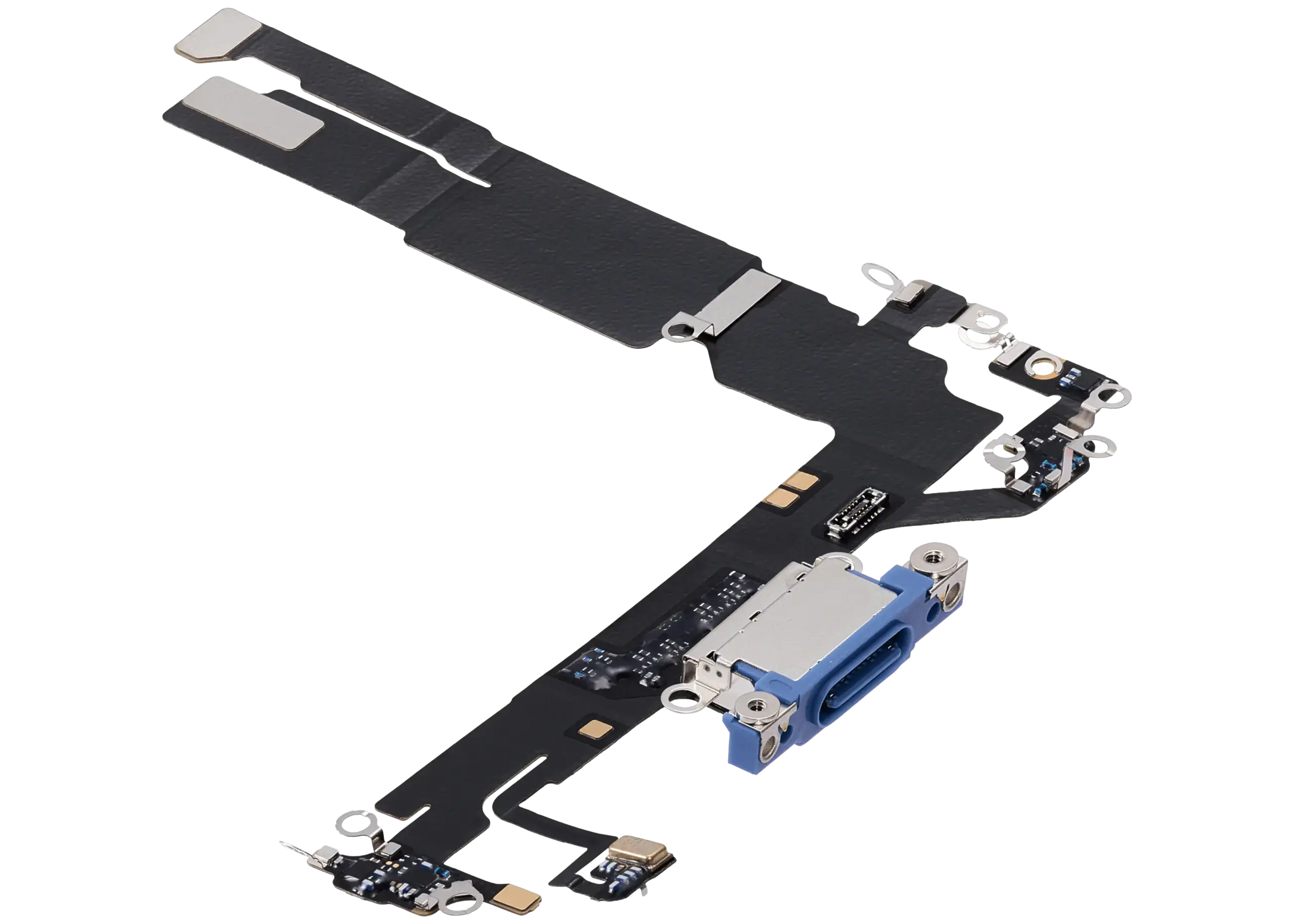 Ladebuchse Flexkabel für iPhone 16 (ausgebautes Originalteil) (Ultramarine) – Bild 4