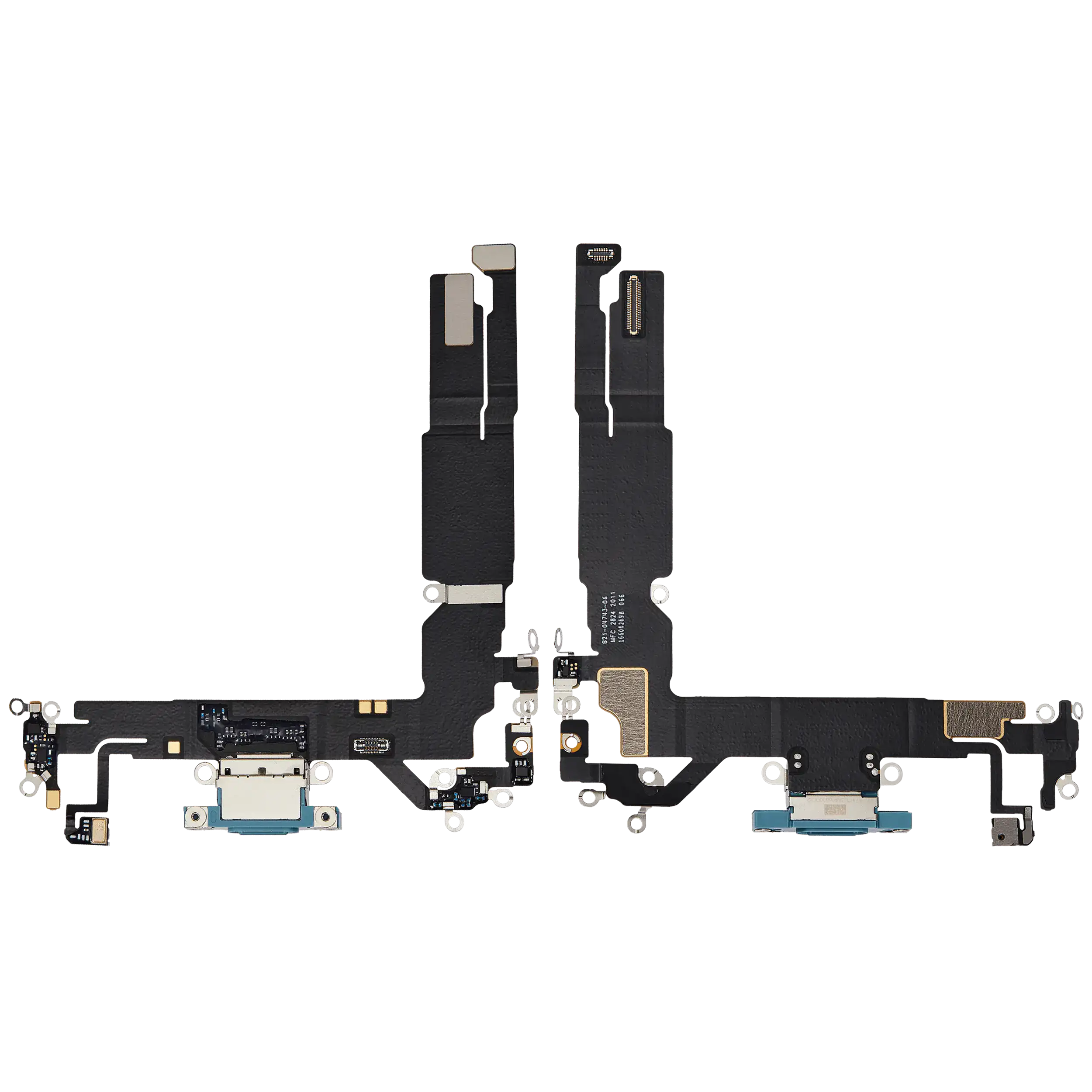 Ladebuchse Flexkabel für iPhone 16 (ausgebautes Originalteil) (Teal) – Bild 2