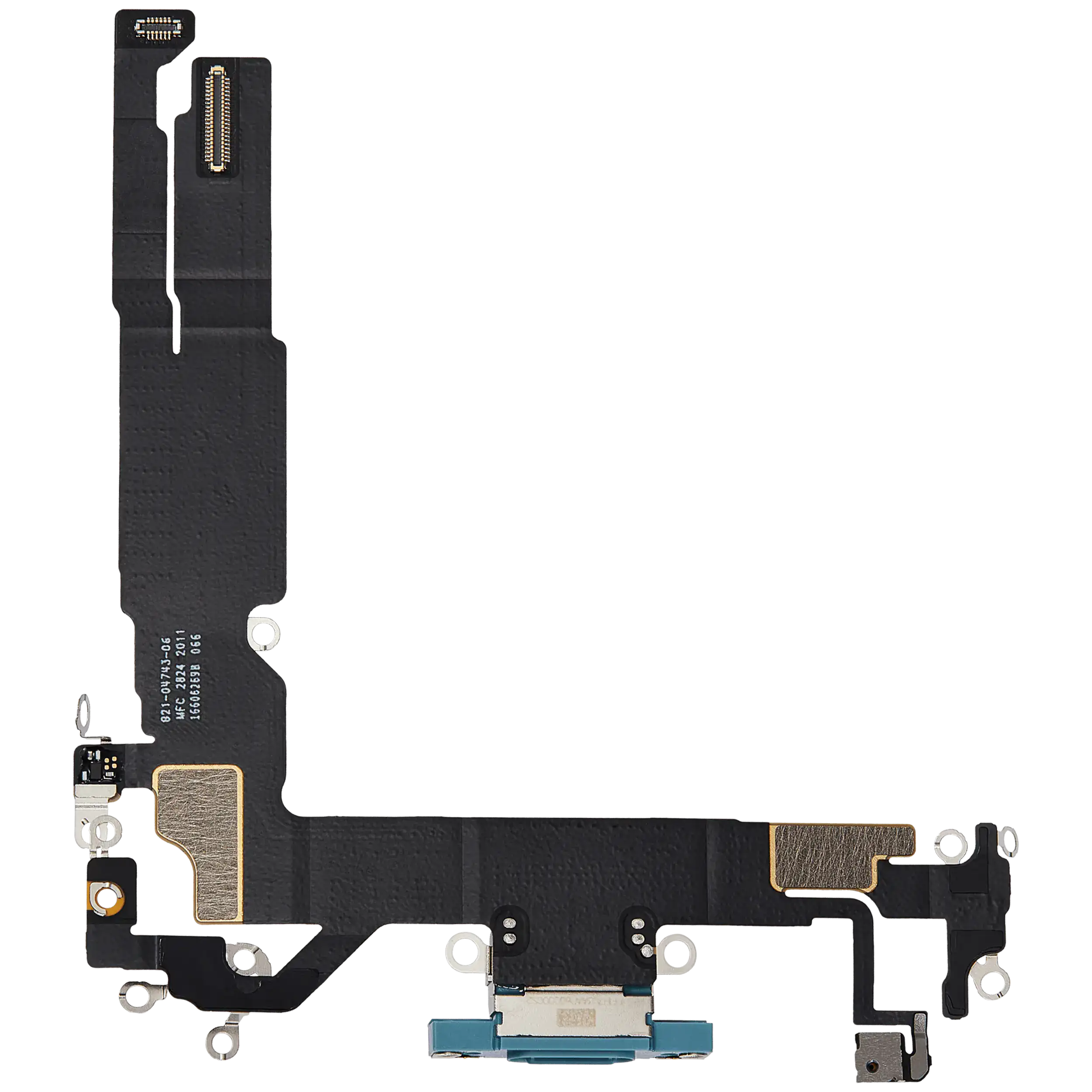 Ladebuchse Flexkabel für iPhone 16 (ausgebautes Originalteil) (Teal) – Bild 3