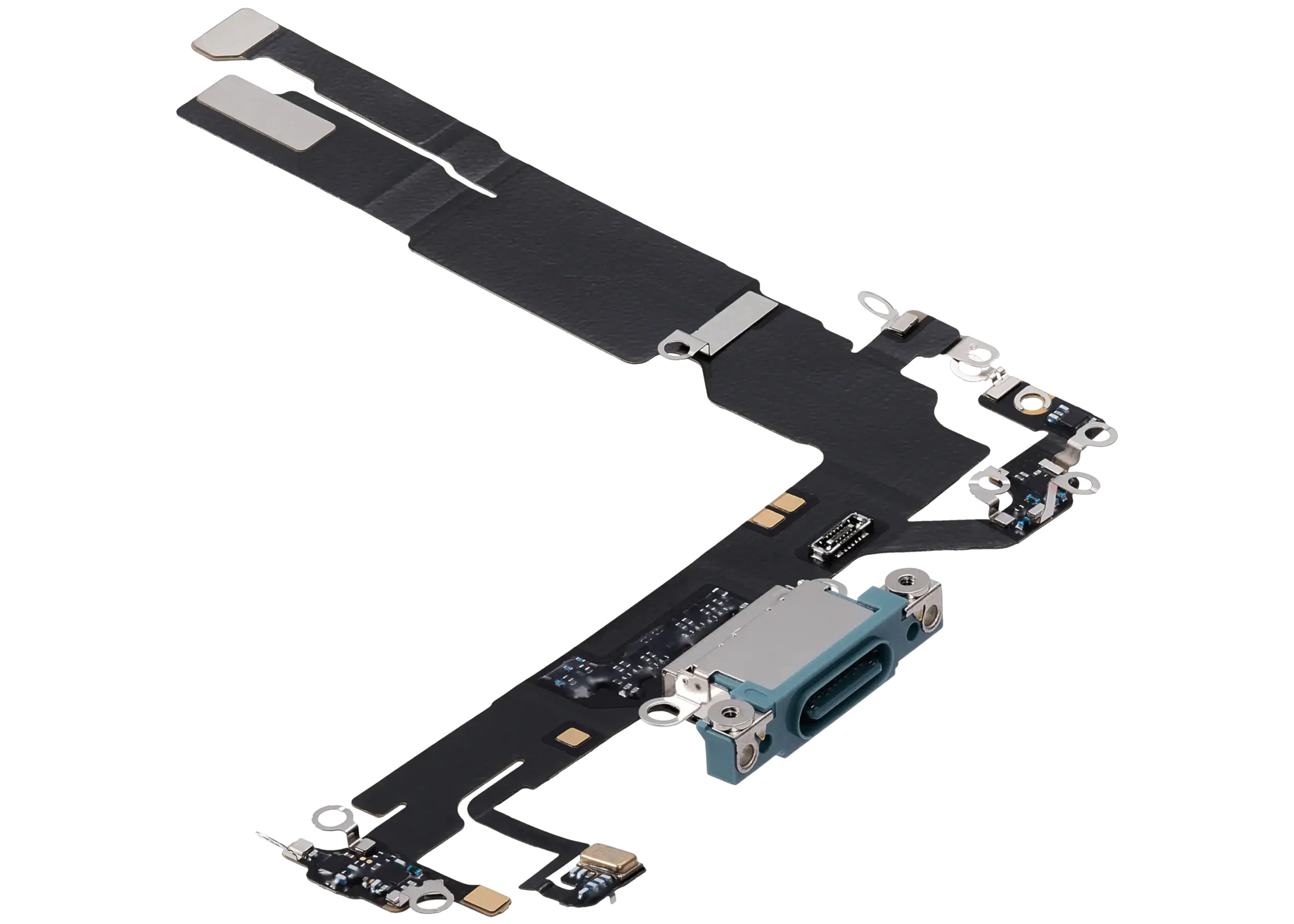 Ladebuchse Flexkabel für iPhone 16 (ausgebautes Originalteil) (Teal) – Bild 4
