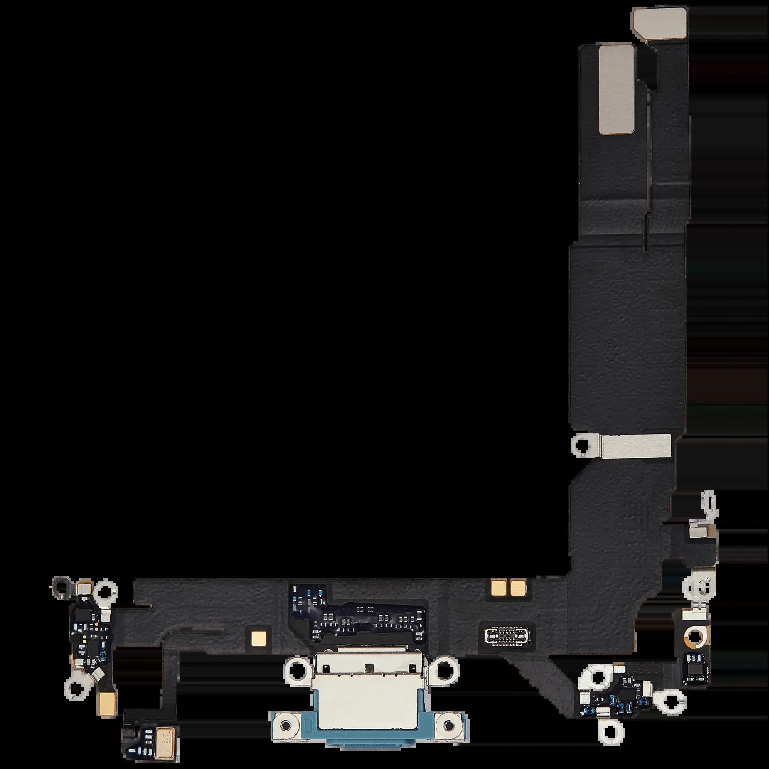 Ladebuchse Flexkabel für iPhone 16 (ausgebautes Originalteil) (Teal)