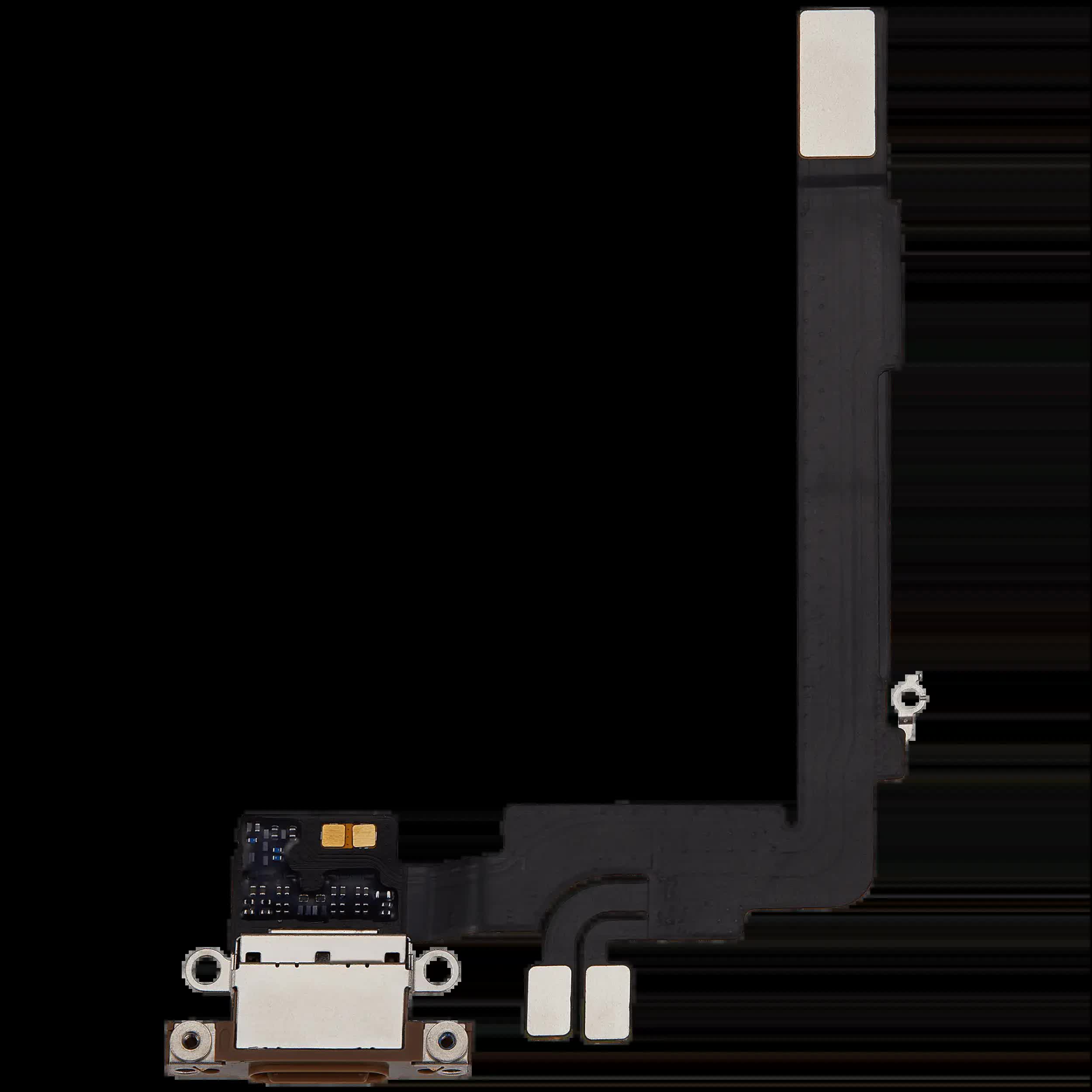 Ladebuchse Flexkabel für iPhone 16 Pro Max (ausgebautes Originalteil) (Desert Titanium)