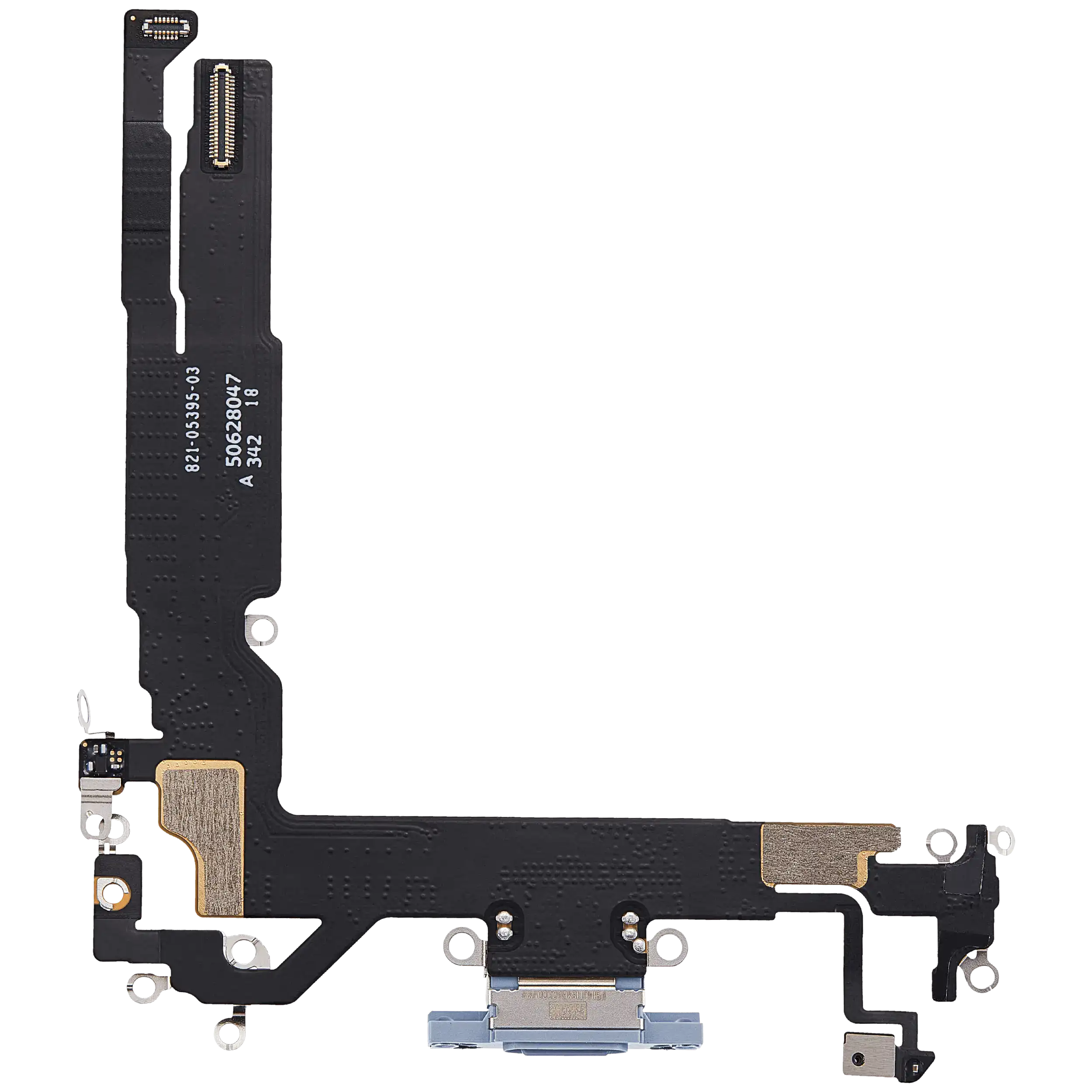 Ladebuchse Flexkabel für iPhone 17 (ausgebautes Originalteil) (Mist Blue) – Bild 3