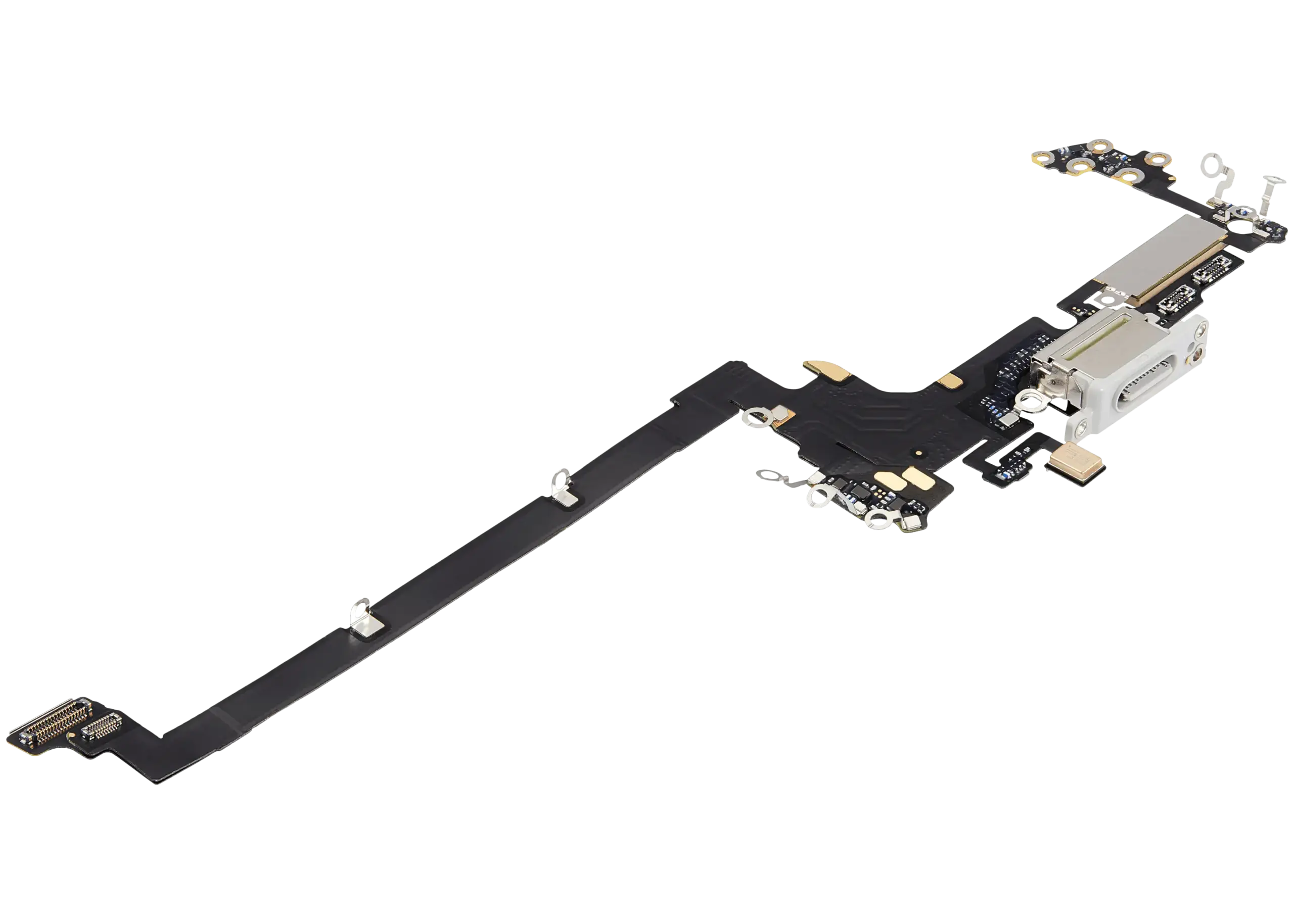 Ladebuchse Flexkabel für iPhone 17 Pro (ausgebautes Originalteil) (US-Version) (Silver (Silber)) – Bild 4