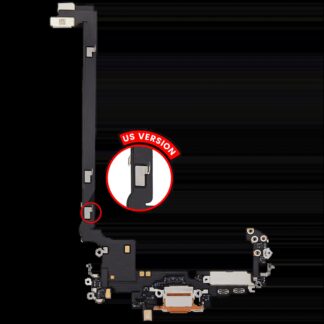 Ladebuchse Flexkabel für iPhone 17 Pro Max (ausgebautes Originalteil) (US-Version) (Cosmic Orange)