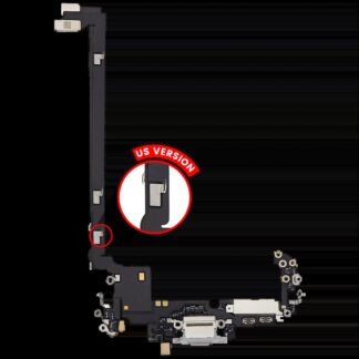 Ladebuchse Flexkabel für iPhone 17 Pro Max (ausgebautes Originalteil) (US-Version) (Silver (Silber))