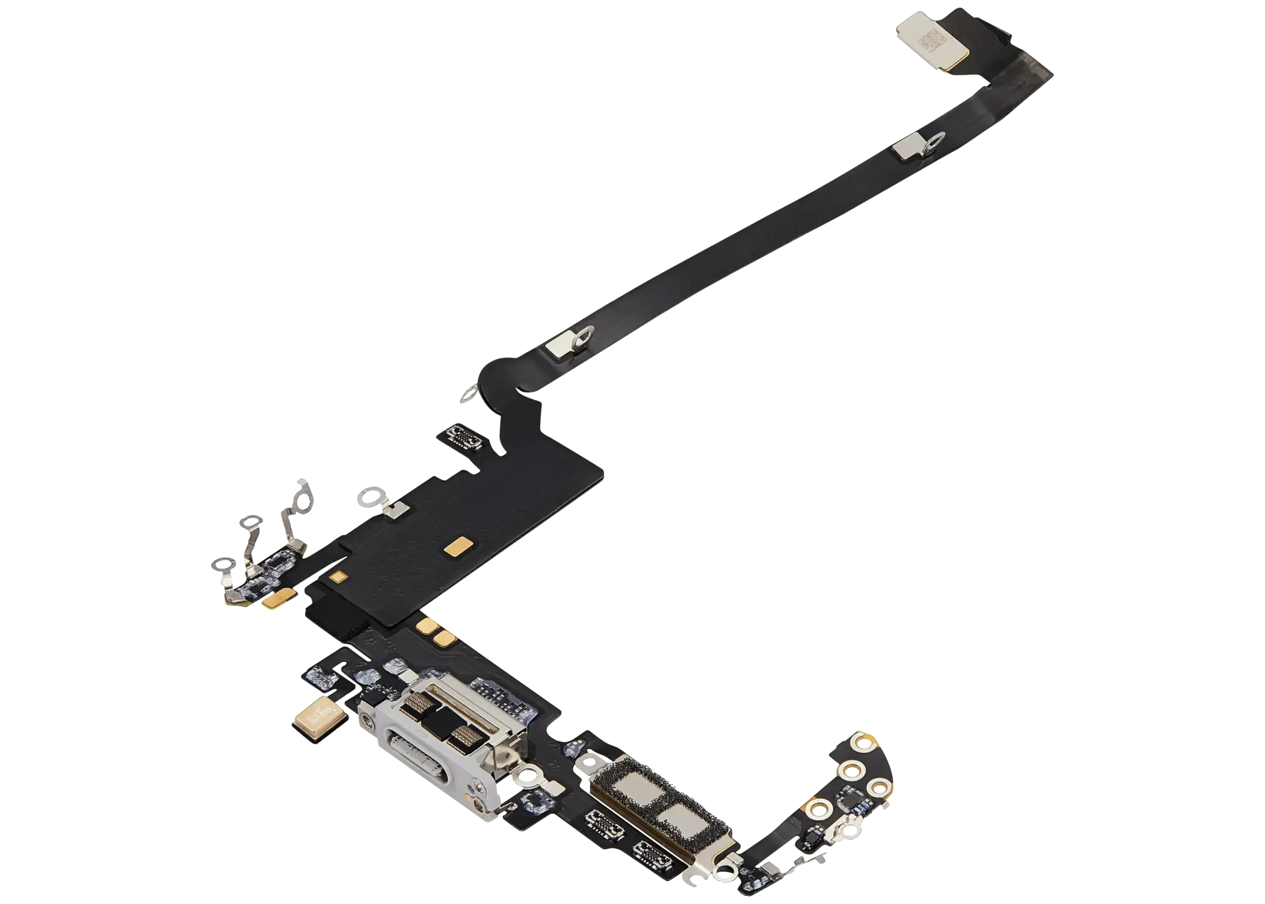 Ladebuchse Flexkabel für iPhone 17 Pro Max (ausgebautes Originalteil) (International Version) (Silver (Silber)) – Bild 4
