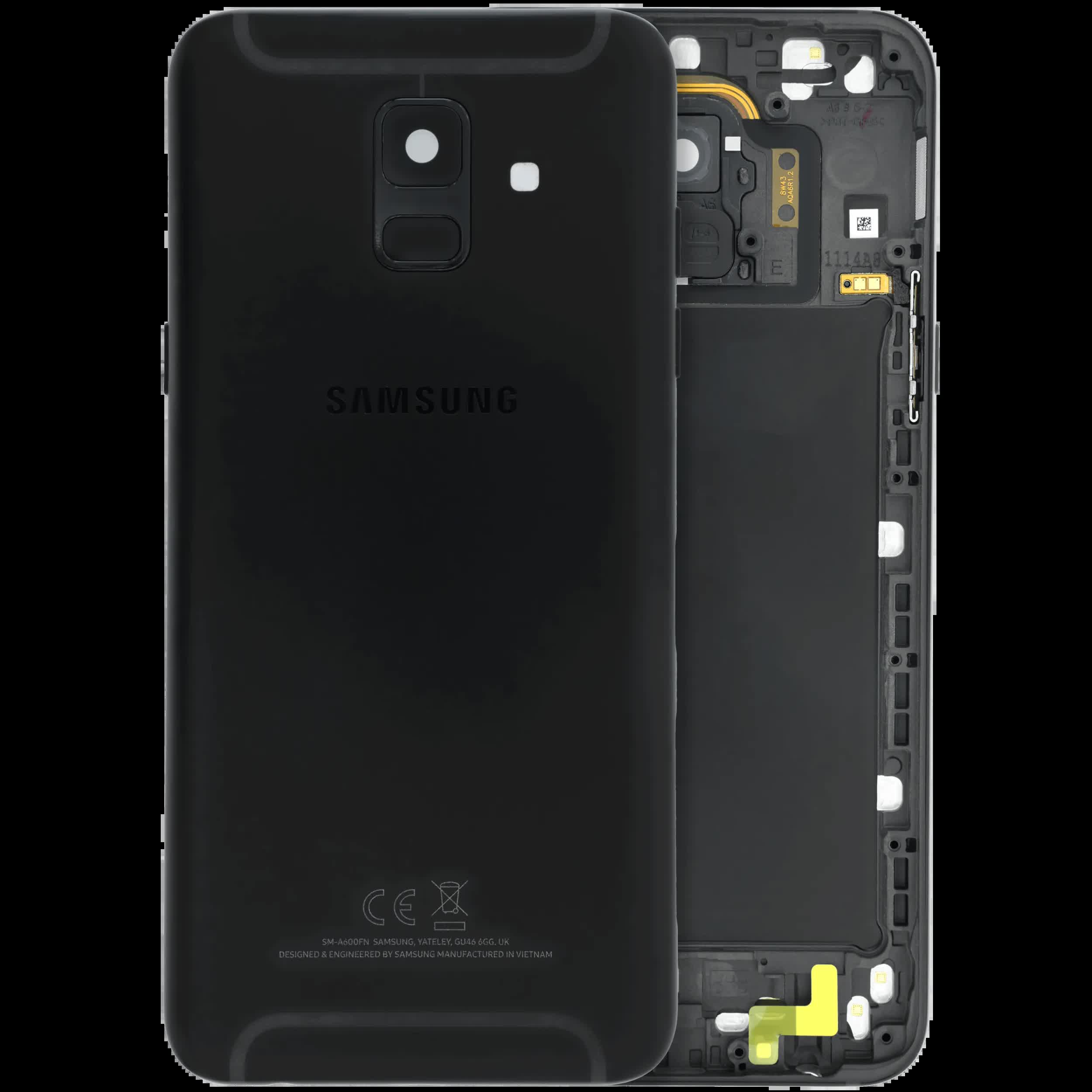 Rückdeckel für Samsung Galaxy A6 (A600 / 2018) (Service Pack) (Black (Schwarz))