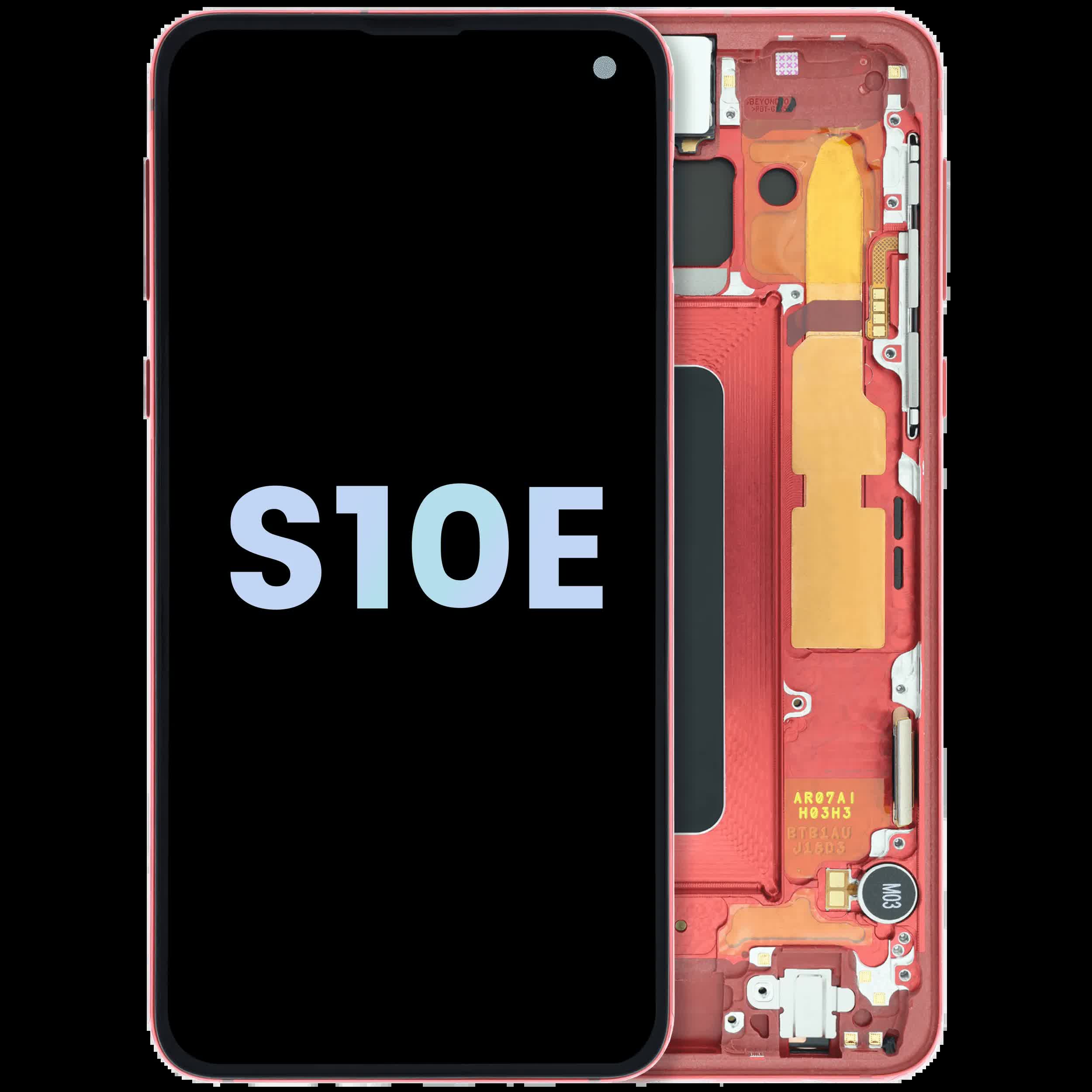 OLED Display mit Rahmen für Samsung Galaxy S10e (Service Pack) (Cardinal Red)