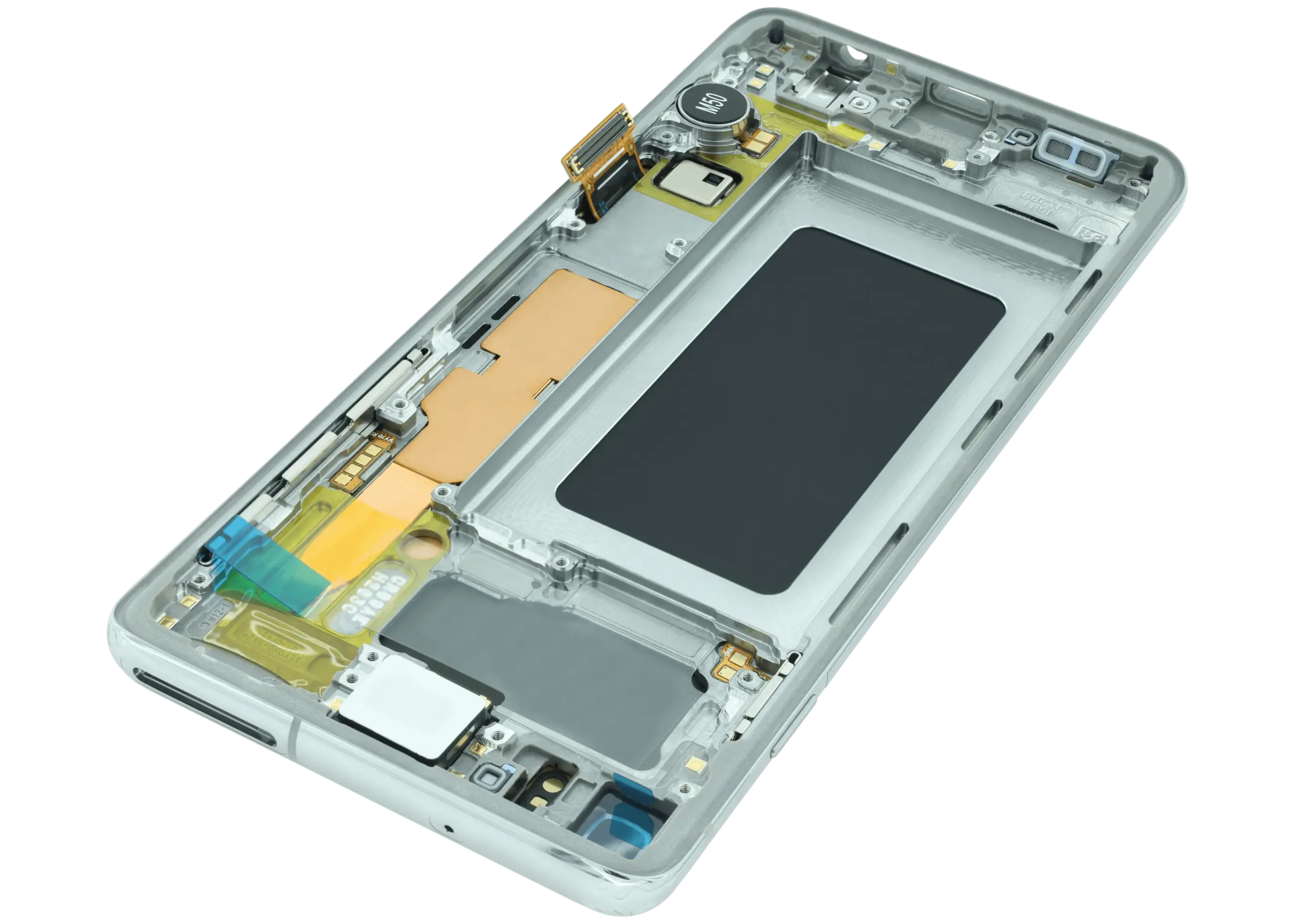 OLED Display mit Rahmen für Samsung Galaxy S10 (Service Pack) (Prism Silver) – Bild 2