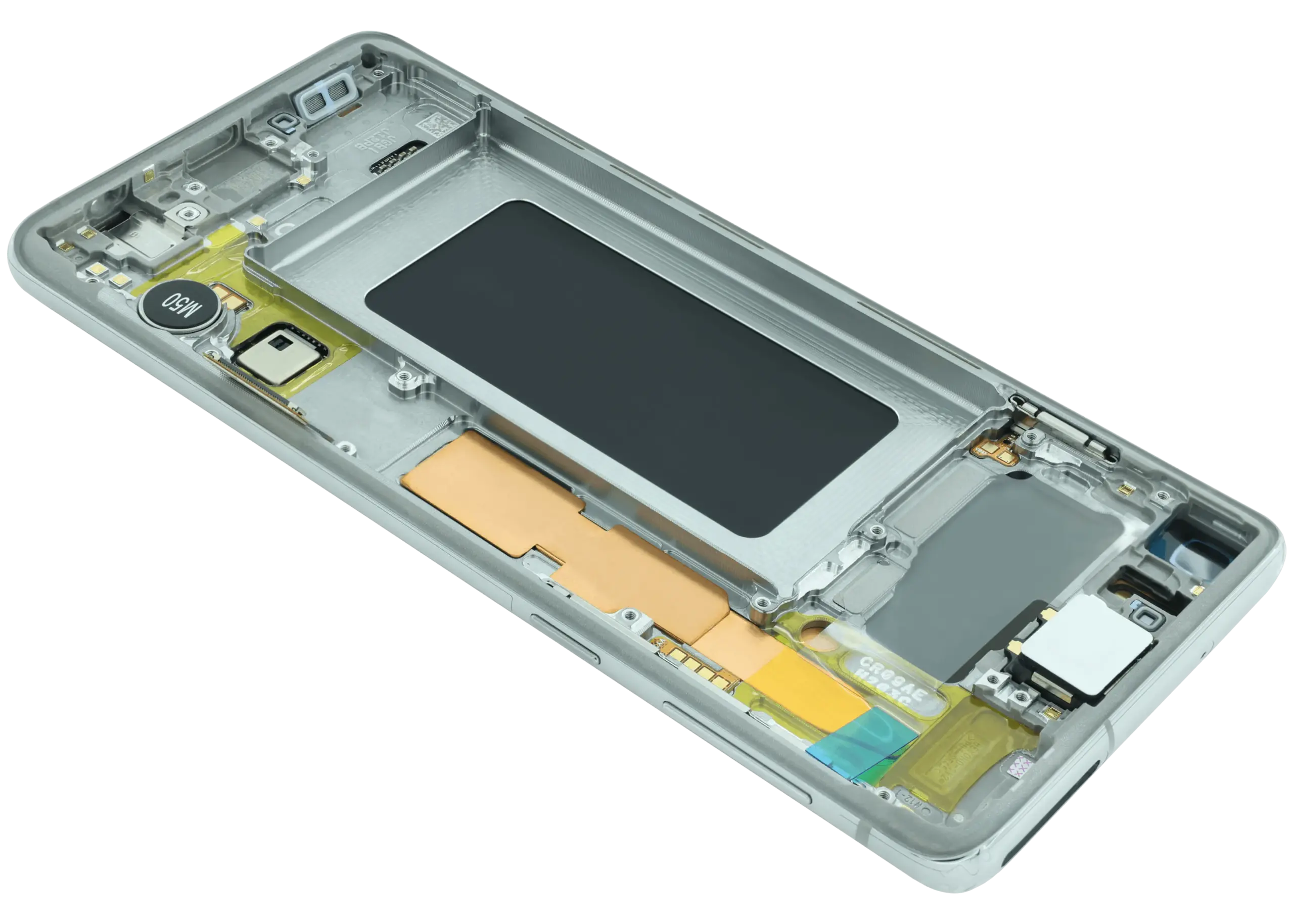OLED Display mit Rahmen für Samsung Galaxy S10 (Service Pack) (Prism Silver) – Bild 4