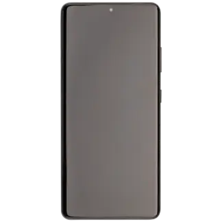 OLED Display mit Rahmen für Samsung Galaxy S21 Ultra 5G (Aftermarket Plus) (120Hz) (Phantom Black)