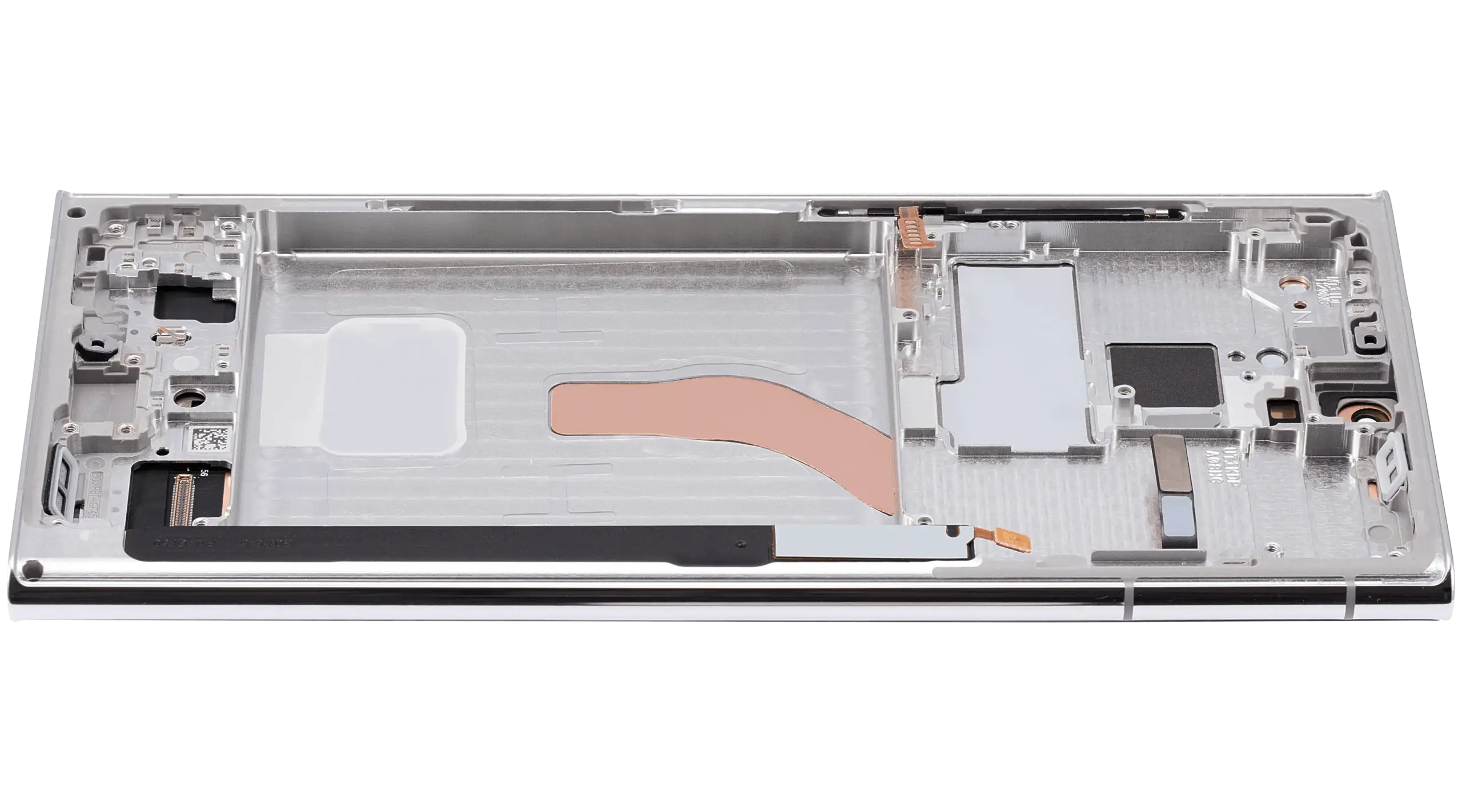 OLED Display mit Rahmen für Samsung Galaxy S22 Ultra 5G (US & International Version) (Aftermarket Plus) (120Hz) (Phantom White) – Bild 3