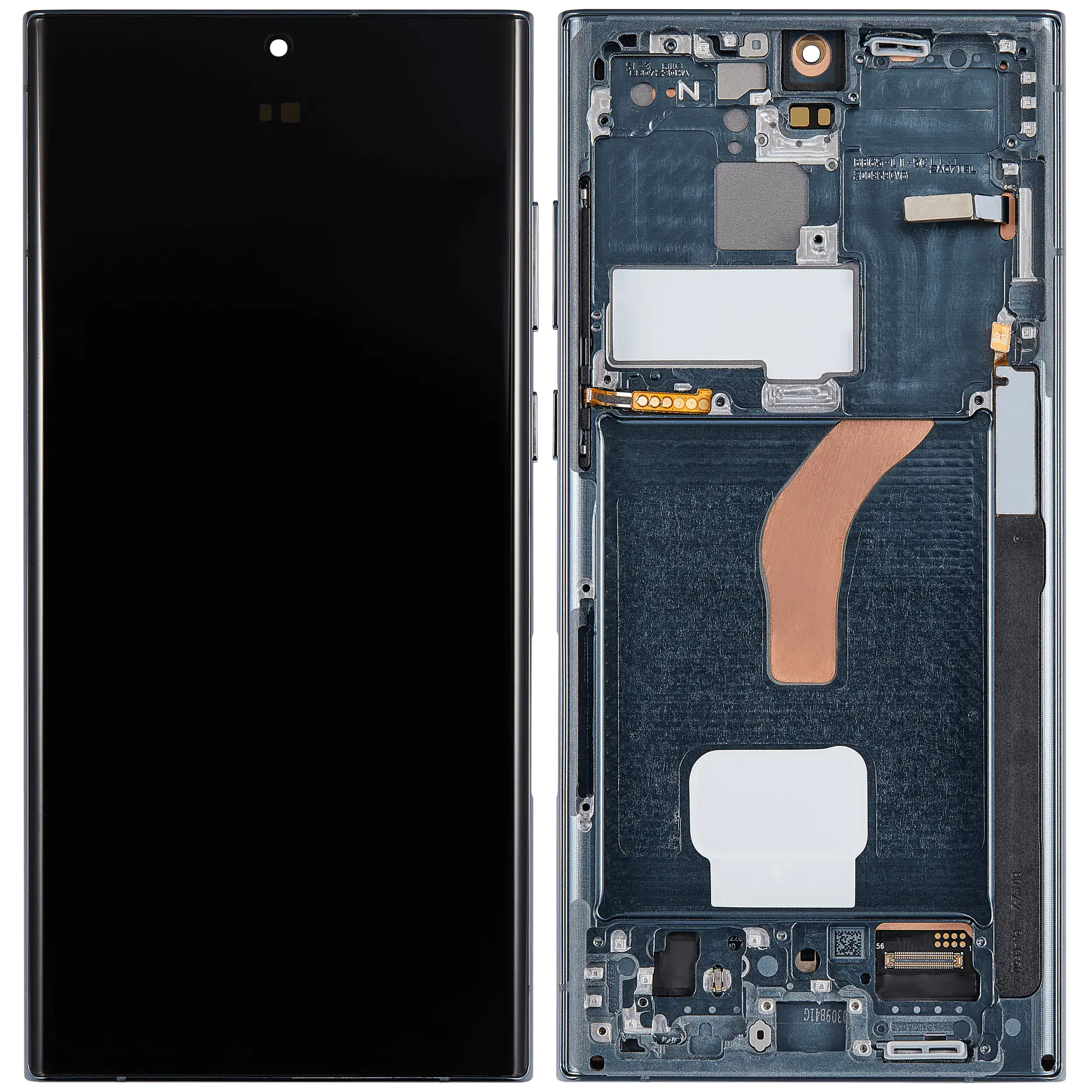 OLED Display mit Rahmen für Samsung Galaxy S22 Ultra 5G (US & International Version) (Aftermarket Plus) (120Hz) (Green (Grün)) – Bild 3