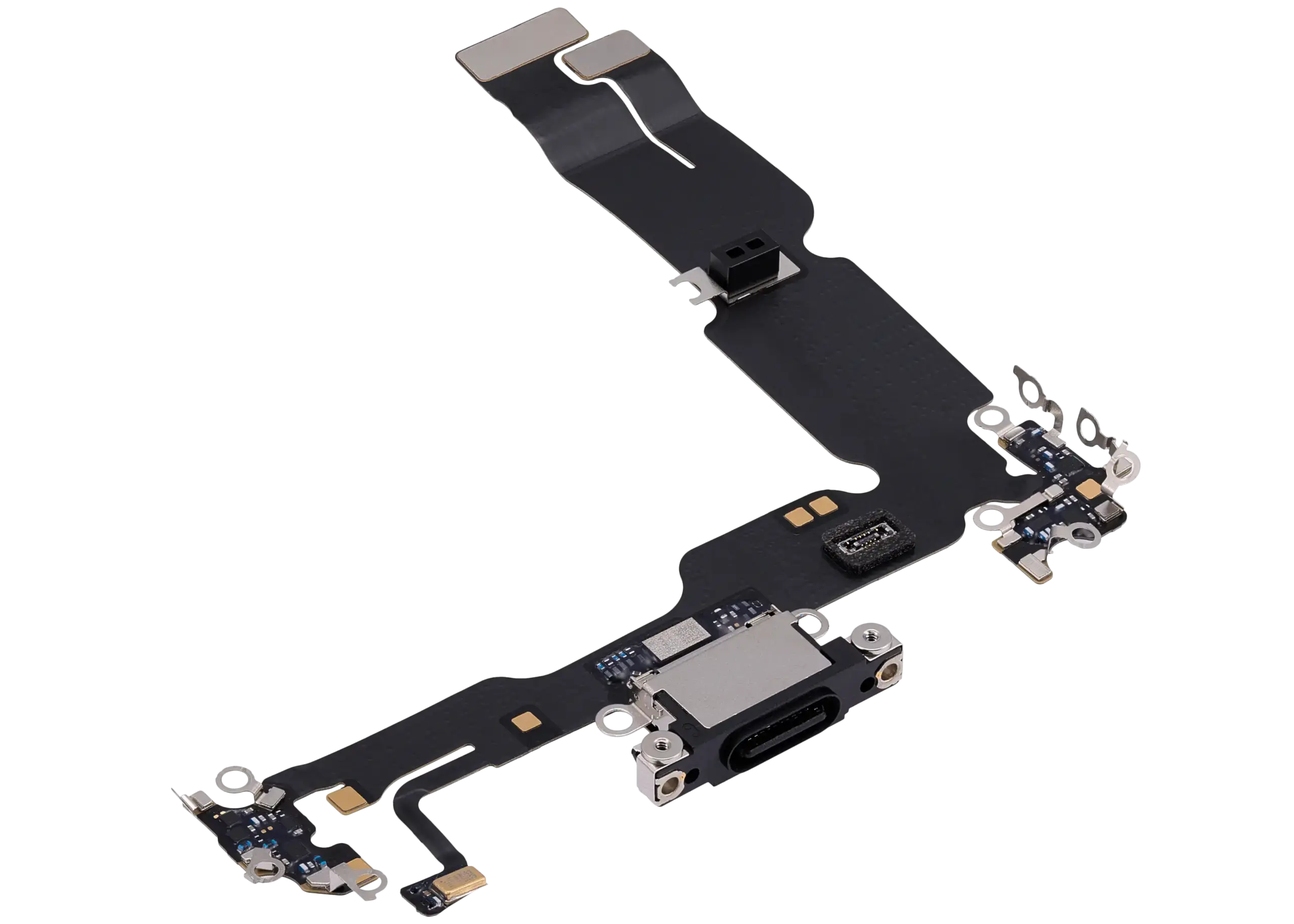 Ladebuchse Flexkabel für iPhone 15 Plus (ausgebautes Originalteil) (Black (Schwarz)) – Bild 4