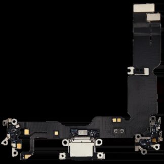 Ladebuchse Flexkabel für iPhone 15 Plus (ausgebautes Originalteil) (Black (Schwarz))