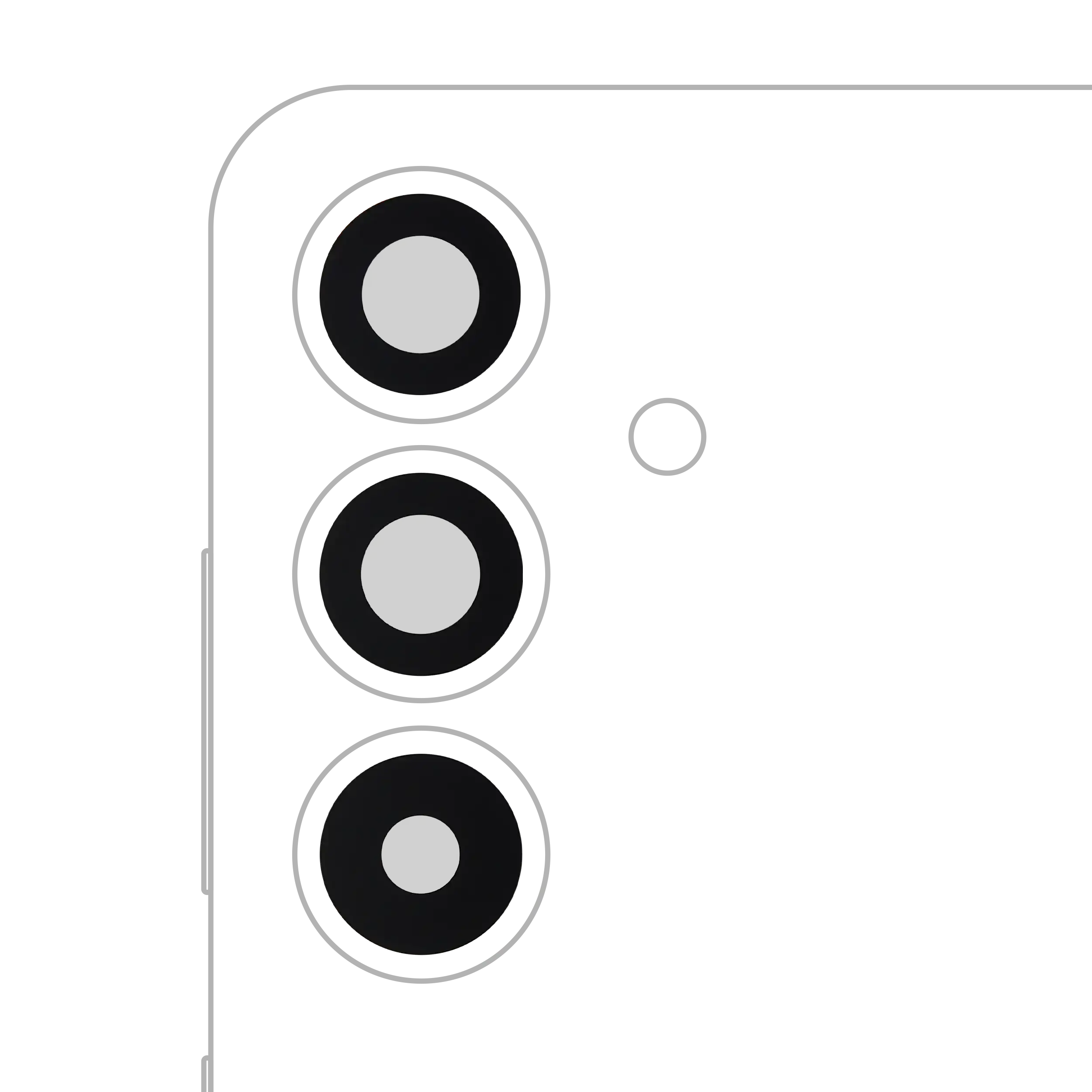 Kameraglas (Ultraweitwinkel) für Samsung Galaxy S23 FE (Black (Schwarz)) – Bild 4