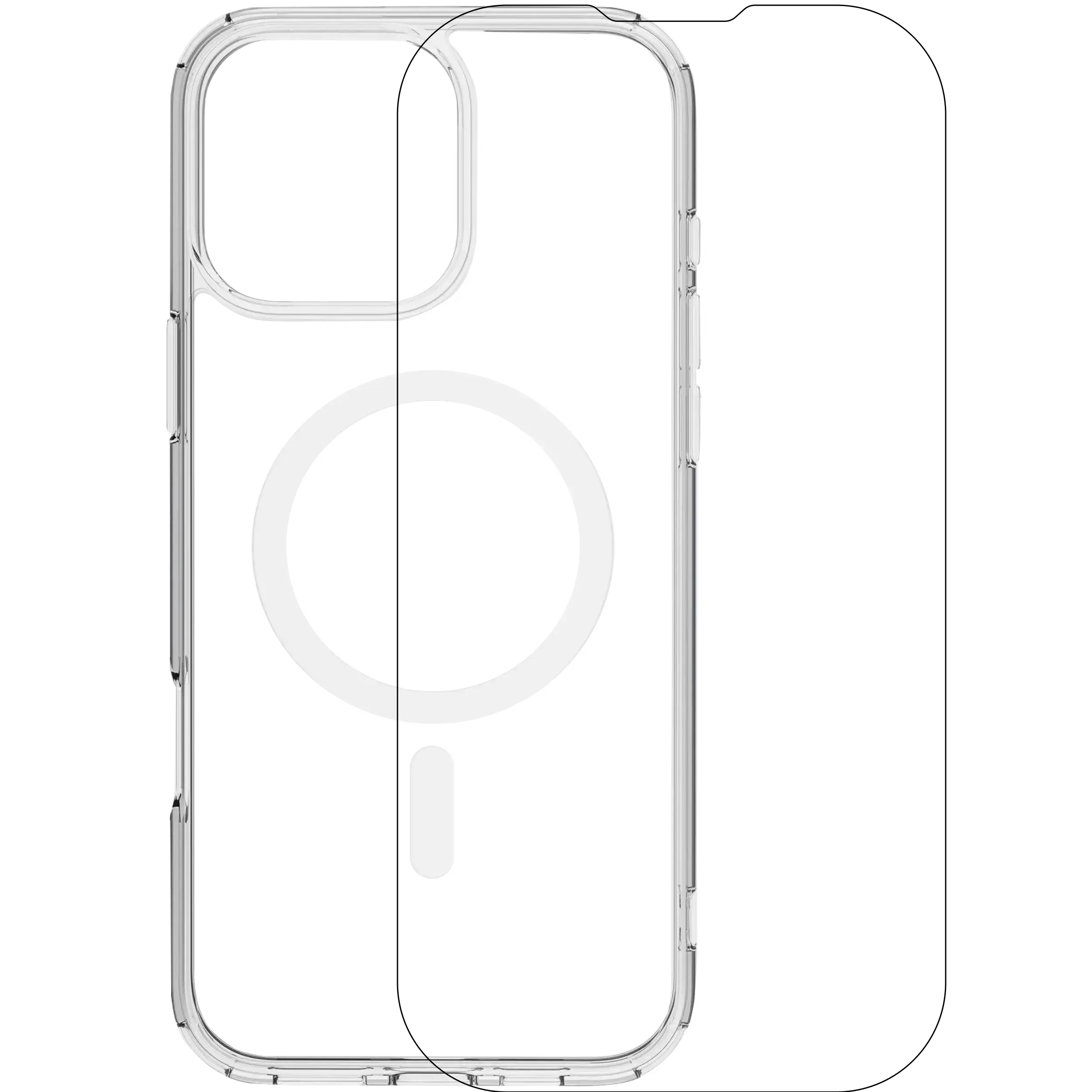Skech Hülle mit MagSafe mit Display Protector und für iPhone 15 Pro (Clear (Transparent)) – Bild 5