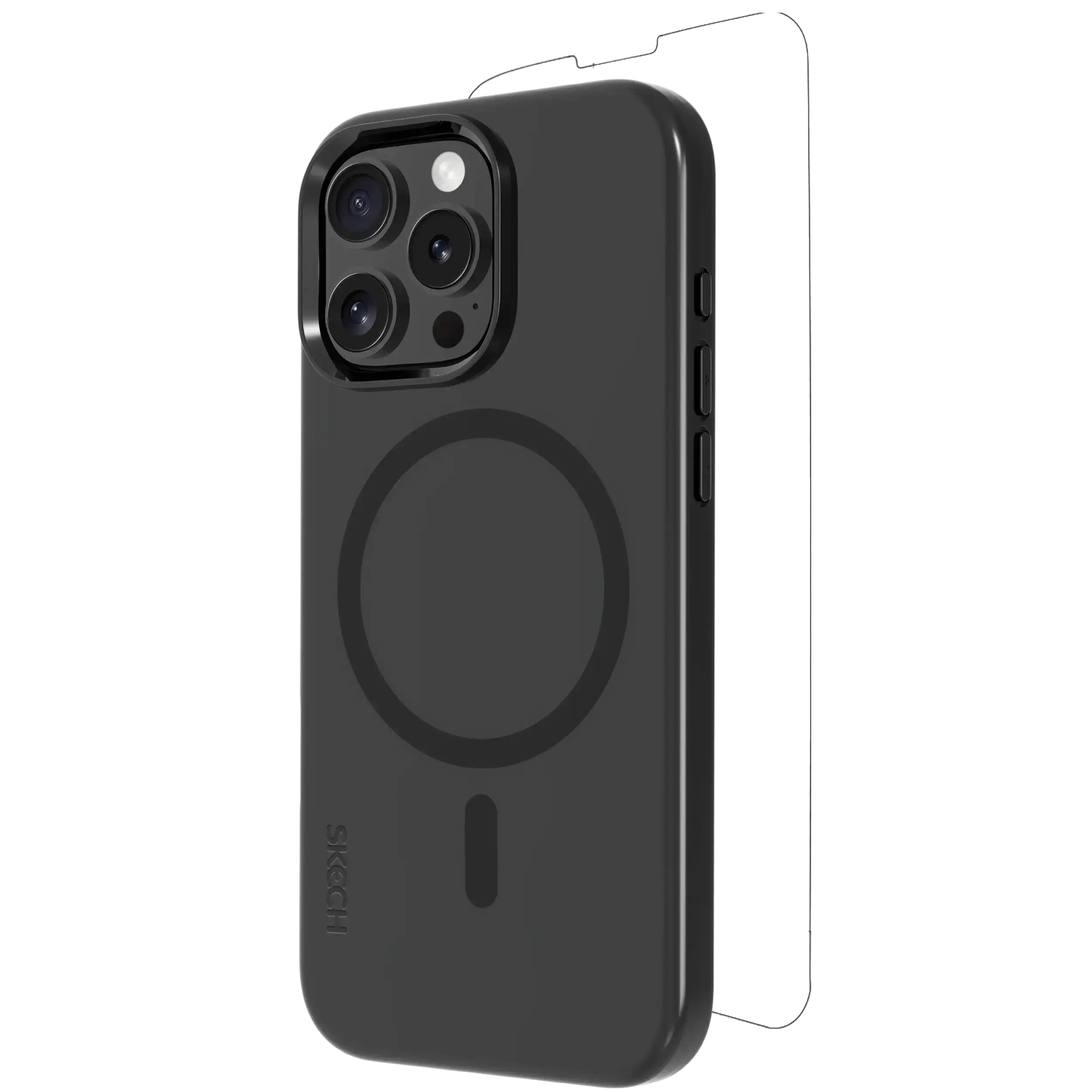 Skech Hülle mit MagSafe mit Display Protector und für iPhone 16 Pro Max (Black (Schwarz)) – Bild 2