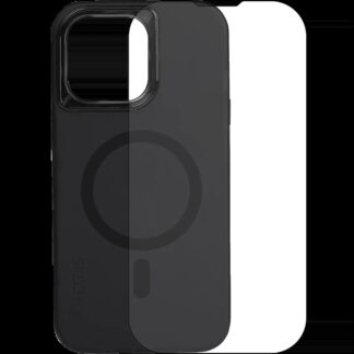 Skech Hülle mit MagSafe mit Display Protector und für iPhone 15 Pro Max (Black (Schwarz))