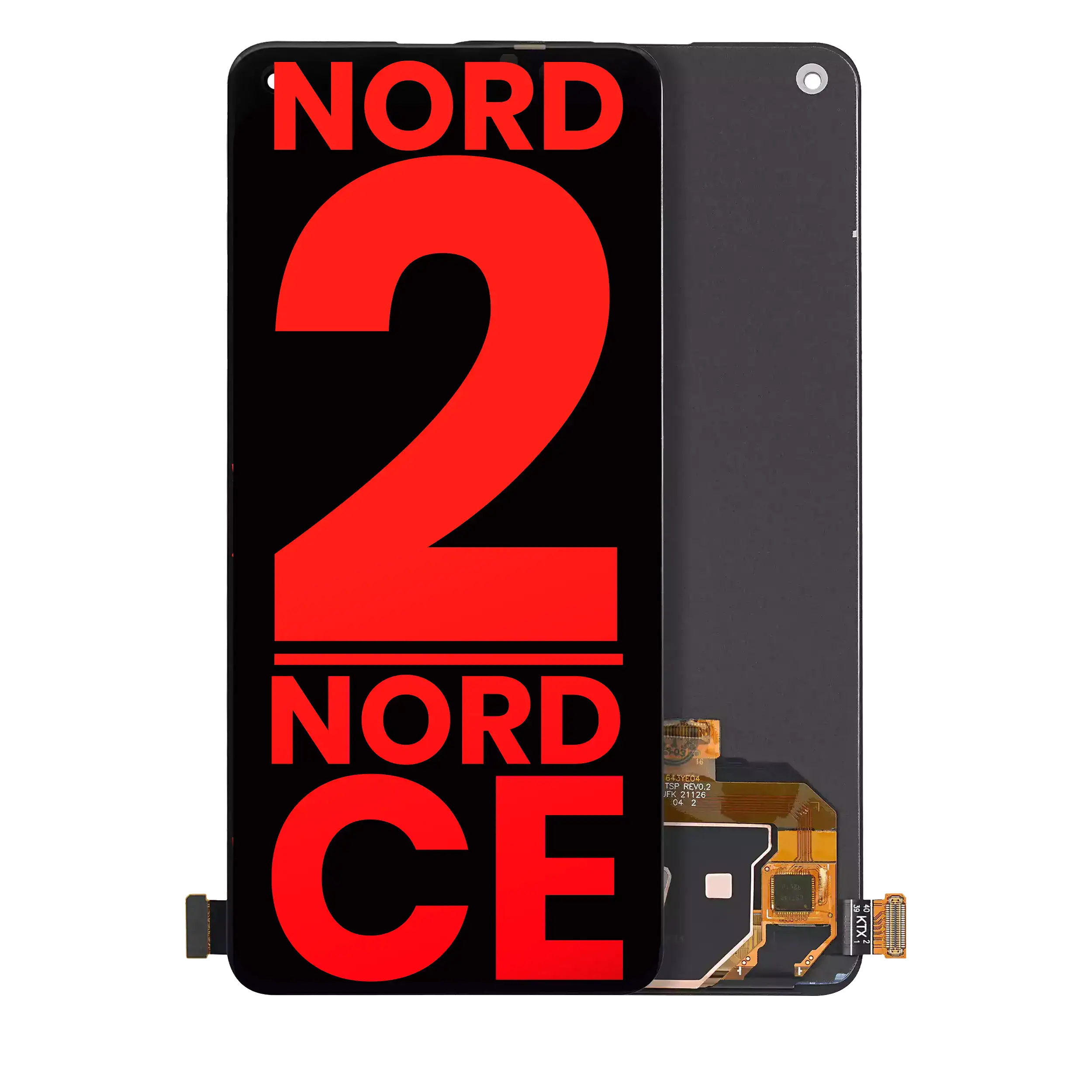 OLED Display mit Rahmen für OnePlus Nord (professionell aufgearbeitet) (Black (Schwarz)) – Bild 4