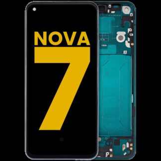 OLED Display mit Rahmen für Huawei Nova 7 (2020) (professionell aufgearbeitet) (Forest Green)