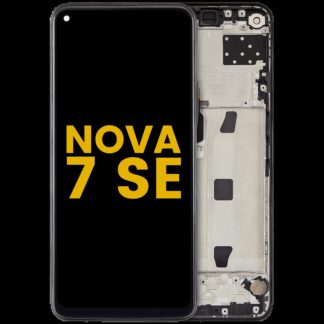 LCD Display mit Rahmen für Huawei Nova 7 SE (2020) (professionell aufgearbeitet) (Black (Schwarz))