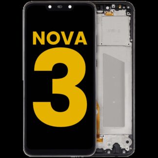 LCD Display mit Rahmen für Huawei Nova 3 (2018) (professionell aufgearbeitet) (Black (Schwarz))