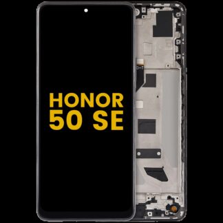 LCD Display mit Rahmen für Honor 50 SE (2021) (professionell aufgearbeitet) (Black (Schwarz))