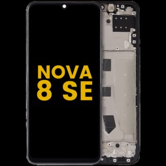 LCD Display mit Rahmen für Huawei Nova 8 SE (2020) (professionell aufgearbeitet) (Black (Schwarz))