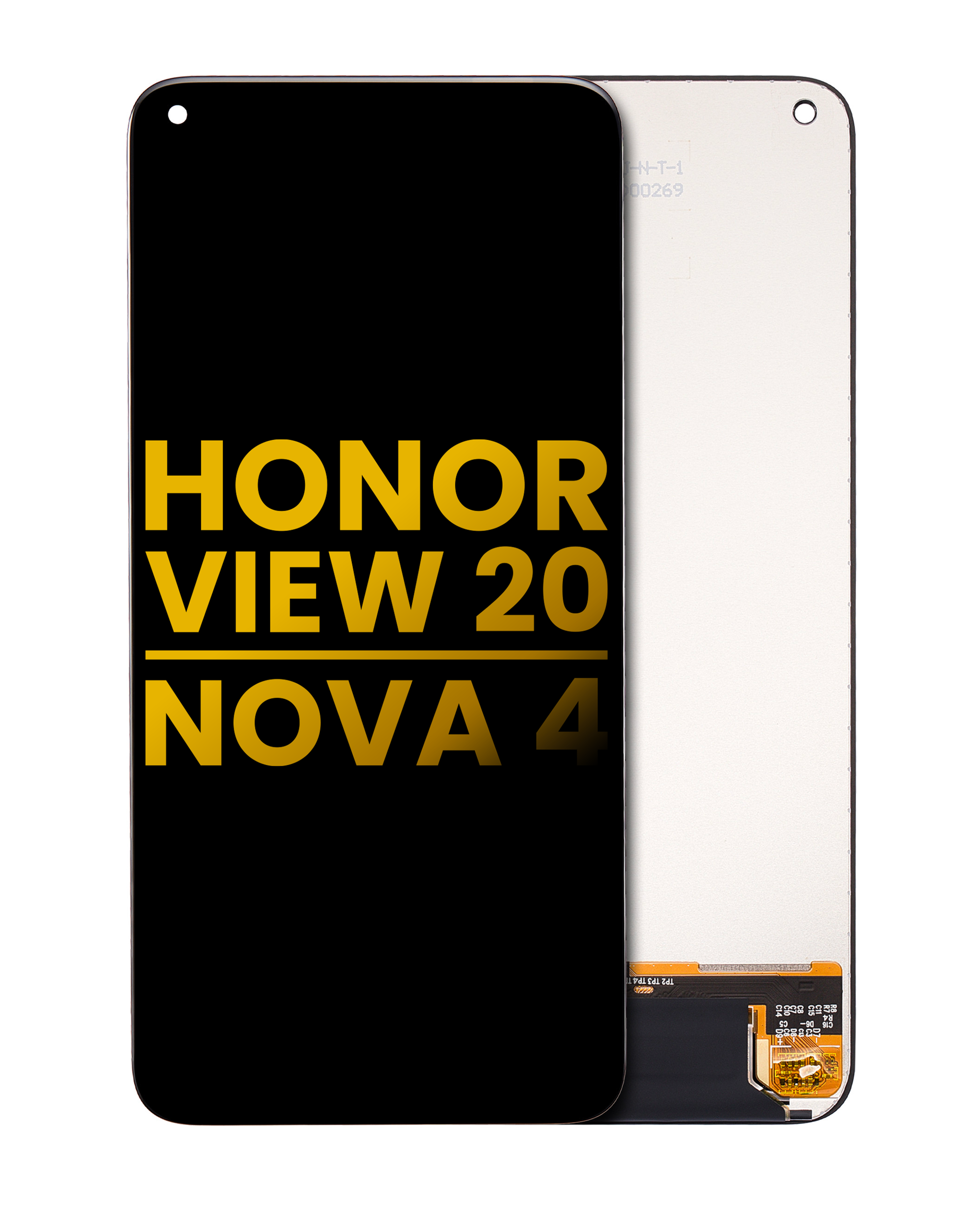LCD Display mit Rahmen für Huawei Honor View 20 (2018) / Huawei Nova 4 (2018) (professionell aufgearbeitet) (Black (Schwarz)) – Bild 2