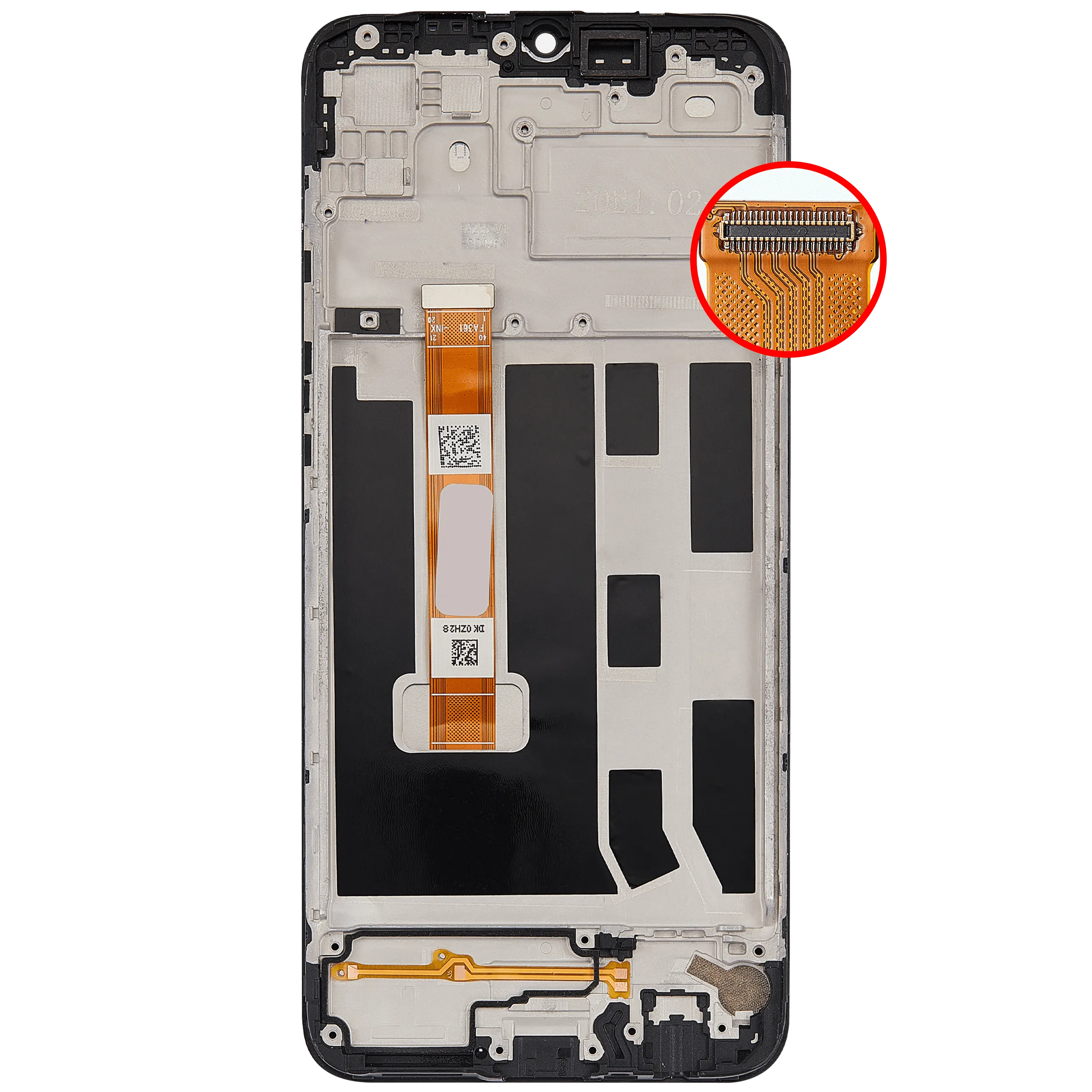 LCD Display mit Rahmen für Oppo A35 (2021) (professionell aufgearbeitet) – Bild 4