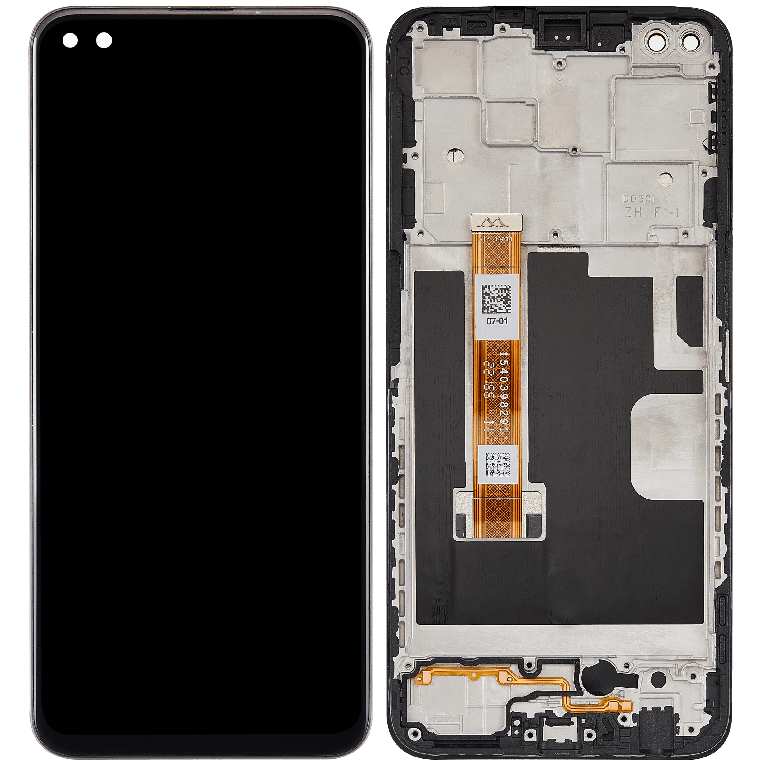 OLED Display mit Rahmen für Oppo A92s (2020) (professionell aufgearbeitet) – Bild 2