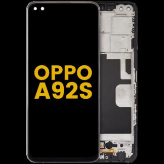 OLED Display mit Rahmen für Oppo A92s (2020) (professionell aufgearbeitet)