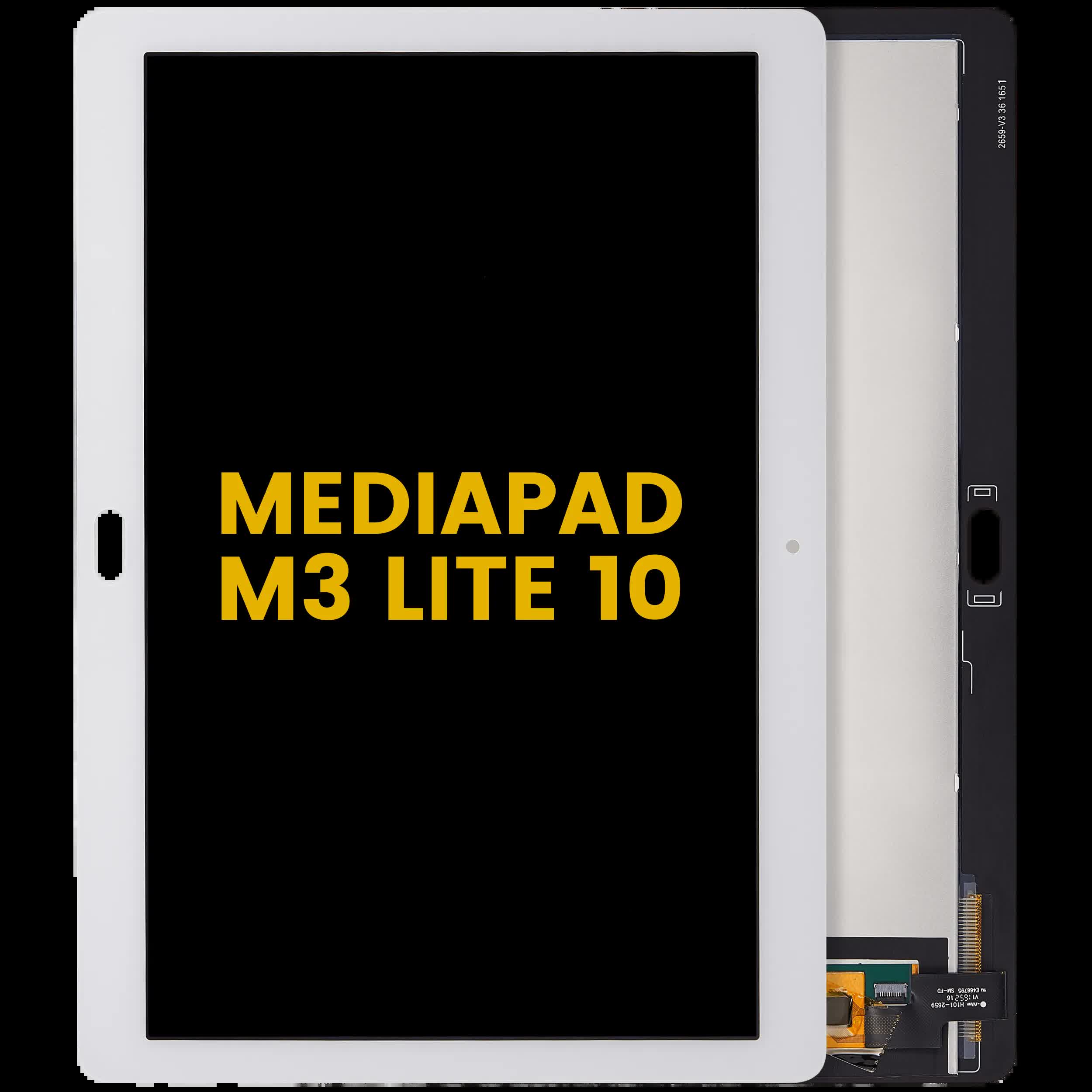 LCD Display ohne Rahmen für Huawei MediaPad M3 Lite 10 (professionell aufgearbeitet) (White (Weiß))