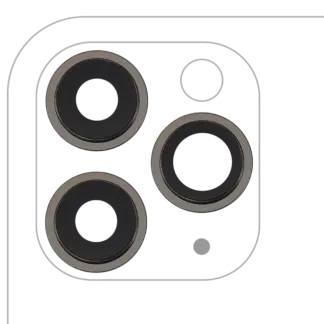 Rückkamera-Glas (nur Glas) mit Klebefolie für iPhone 11 Pro / Pro Max (3-teiliges Set) (Premium) (Real Sapphire)