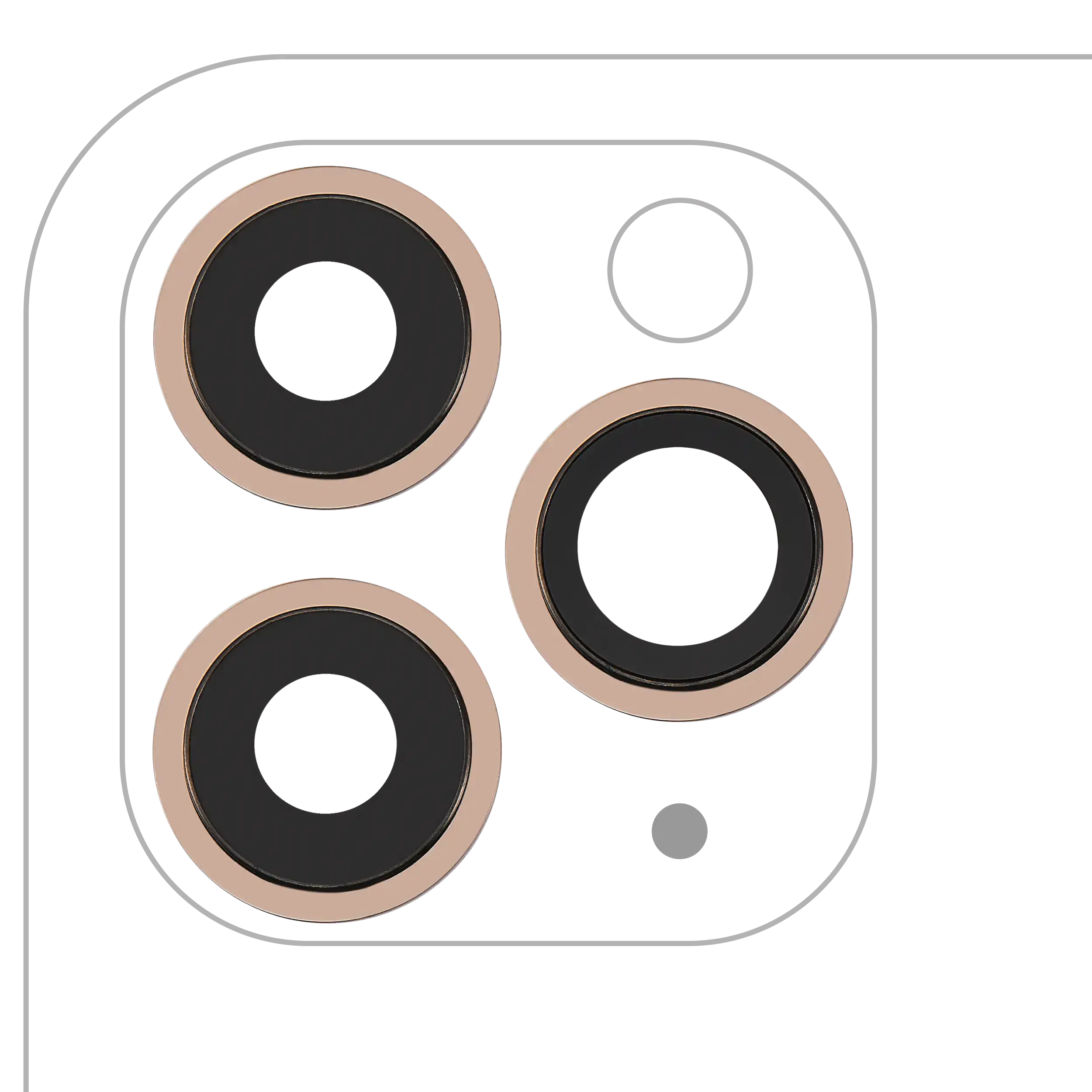 Rückkamera-Glas (nur Glas) mit Klebefolie für iPhone 11 Pro / Pro Max (3-teiliges Set) (Premium) (Real Sapphire) – Bild 5