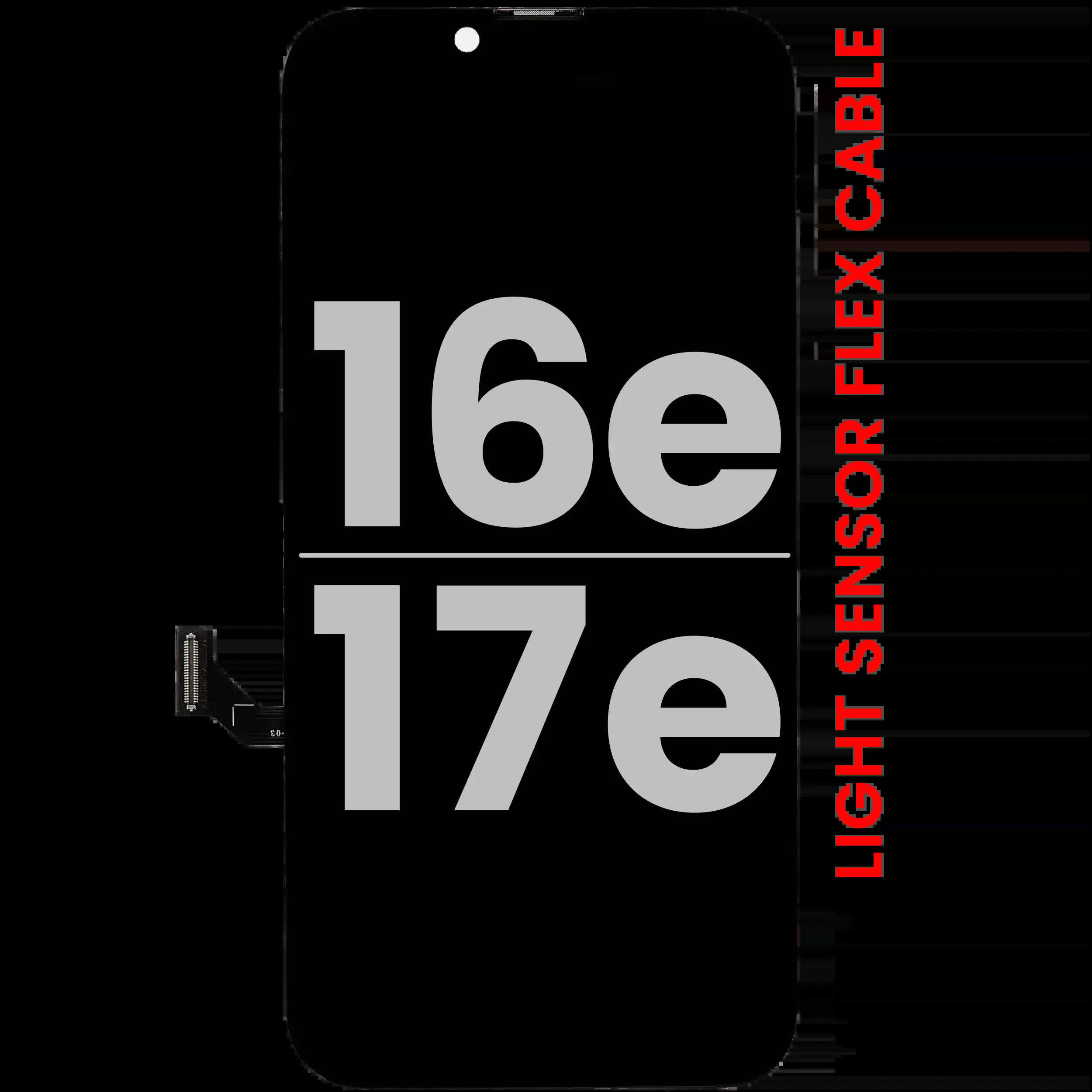 OLED Display für iPhone 17e / 16e mit Light Sensor Flexkabel (ausgebautes Originalteil: Grade A)