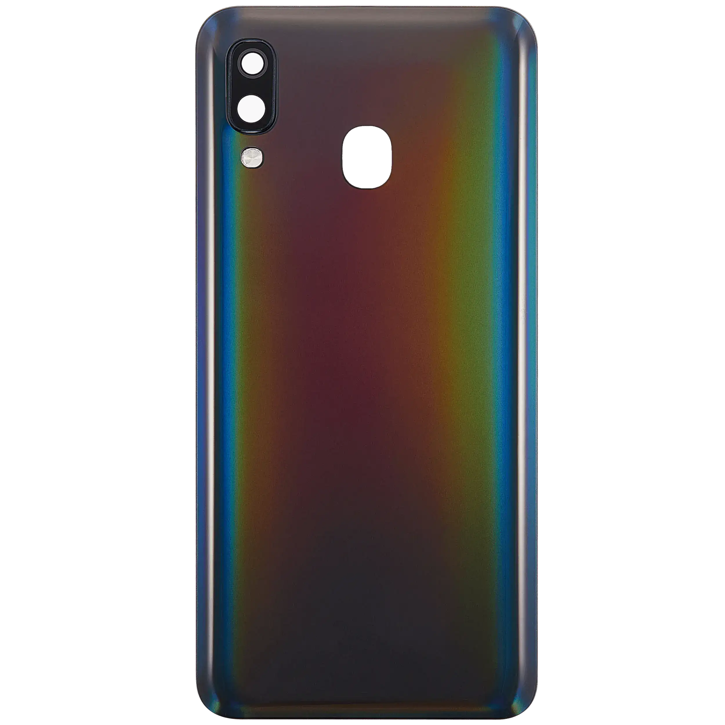 Rückdeckelglas mit Kameraglas für Samsung Galaxy A40 (A405 / 2019) (Aftermarket Plus) (Black (Schwarz)) – Bild 3