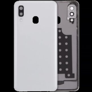 Rückdeckelglas mit Kameraglas für Samsung Galaxy A40 (A405 / 2019) (Aftermarket Plus) (White (Weiß))