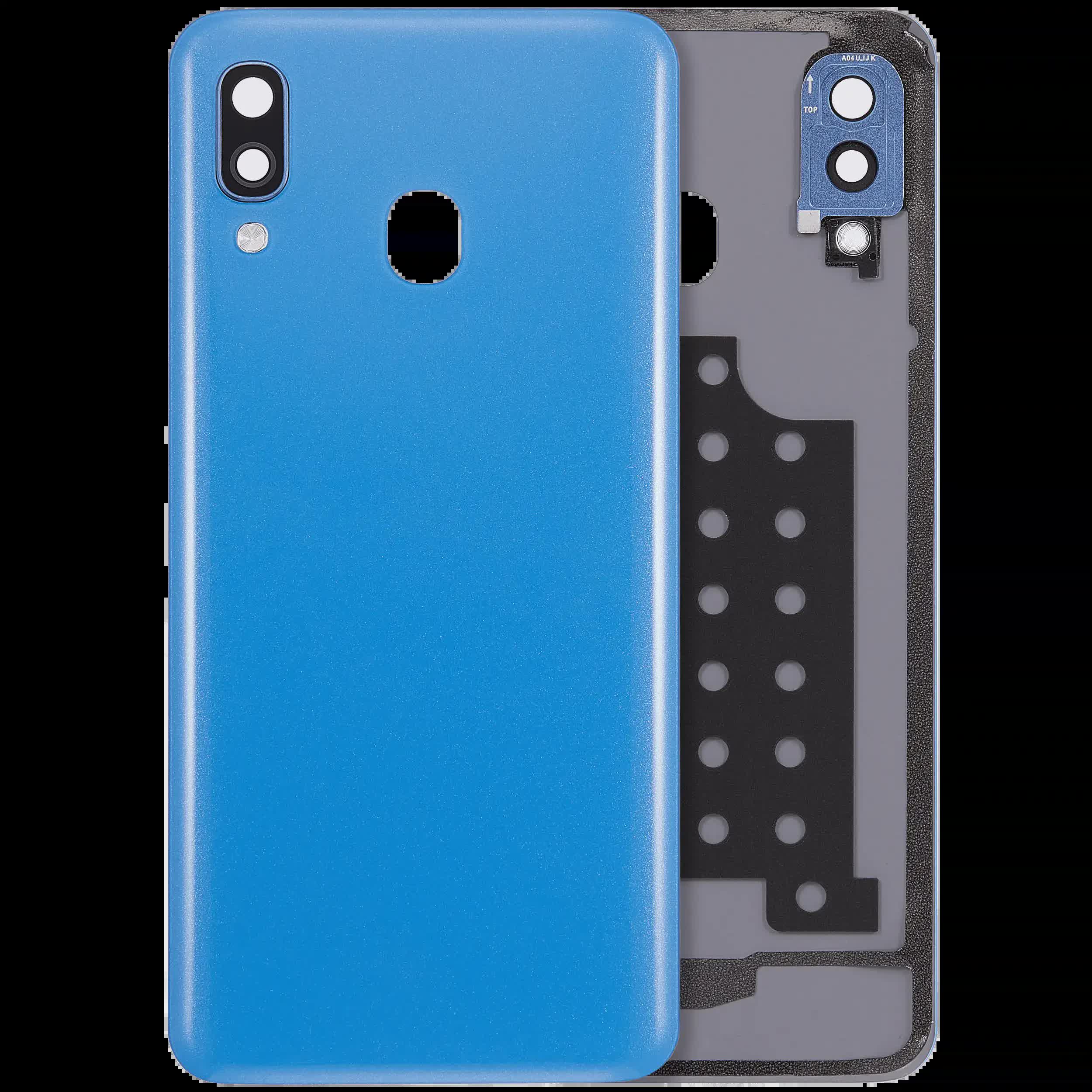 Rückdeckelglas mit Kameraglas für Samsung Galaxy A40 (A405 / 2019) (Aftermarket Plus) (Blue (Blau))