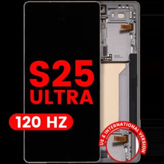 OLED Display mit Rahmen für Samsung Galaxy S25 Ultra 5G (US & International) (Aftermarket Plus) (120Hz) (Titanium Pink Gold / Jade Green / Grey)